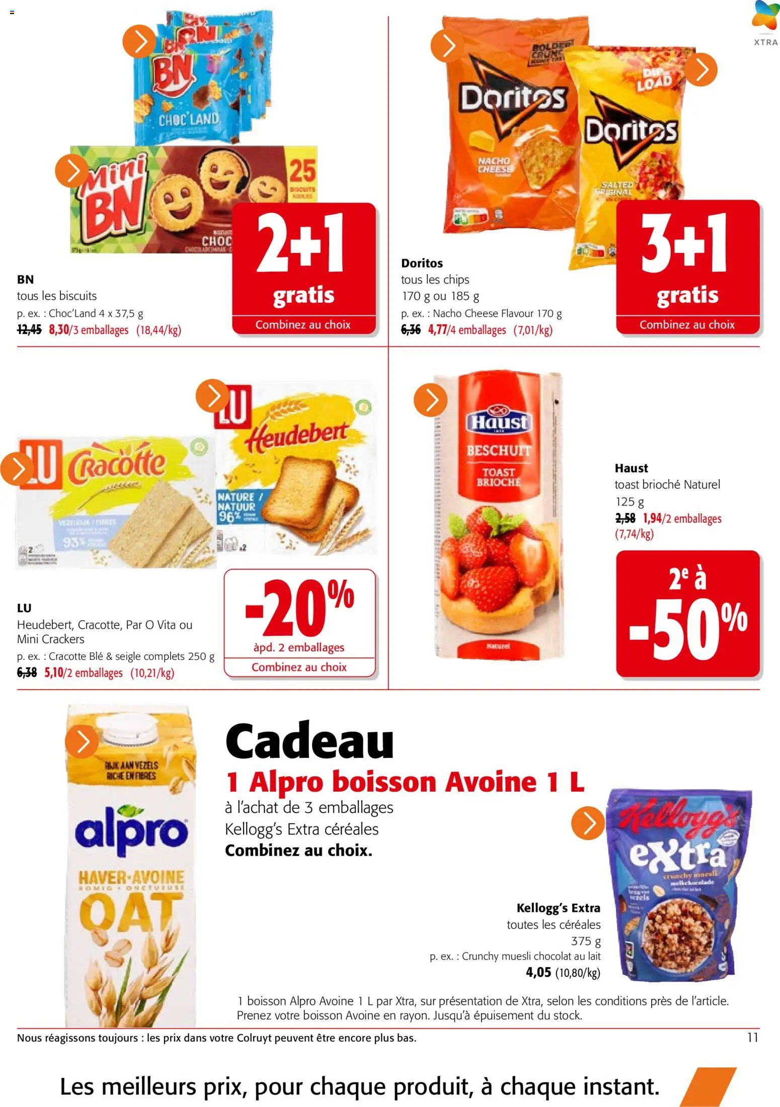{H1} | Pagina: 11 | Producten: Toast, Muesli, Beschuit, Crackers