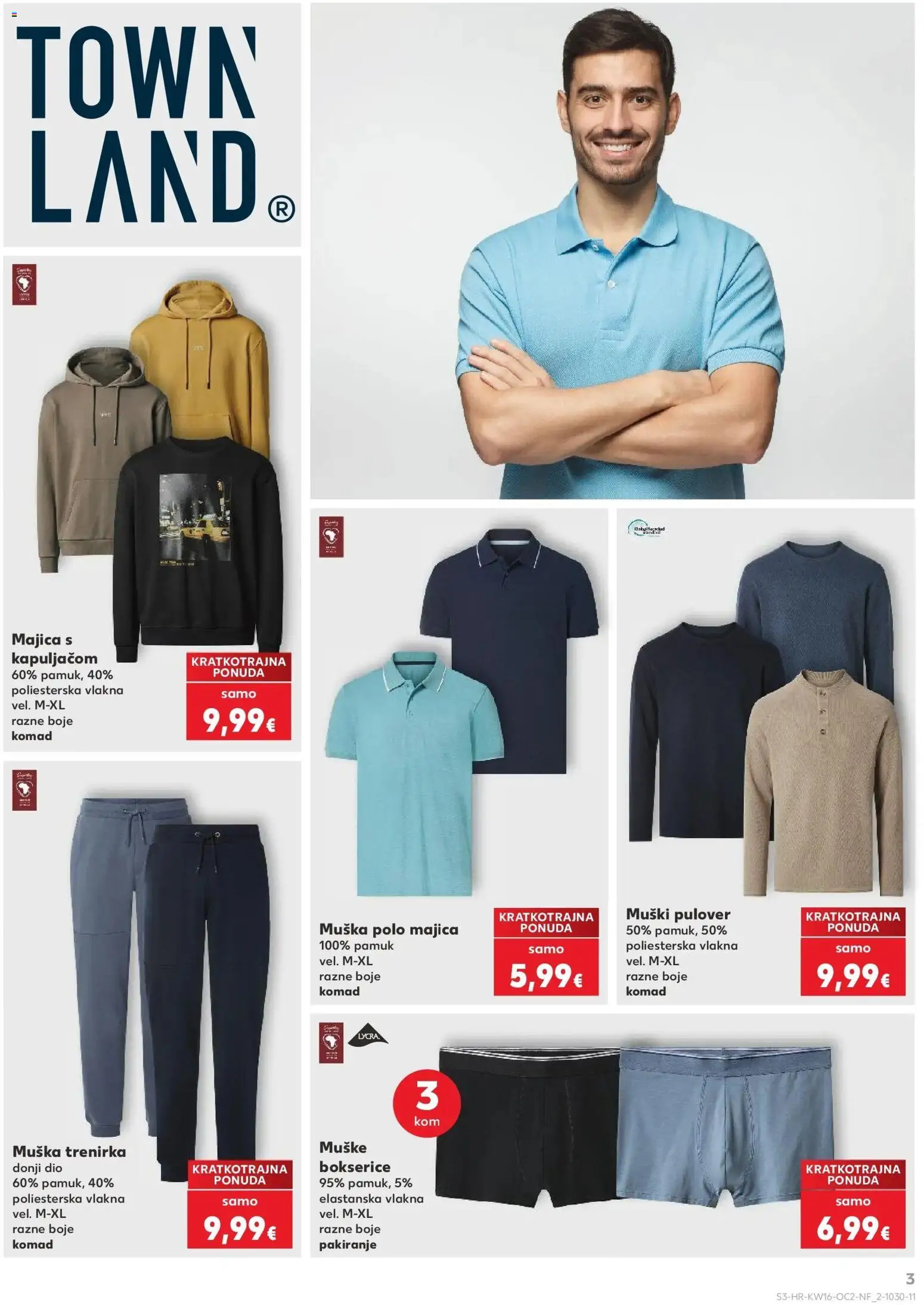 Kaufland katalog | vrijedi od 15.04.2026 | Stranica: 3 | Proizvodi: Majica s kapuljačom, Majica, Bokserice, Trenirka