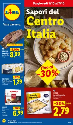 Anteprima del volantino Lidl volantino Centro Italia valido a partire dal 01/10/2026