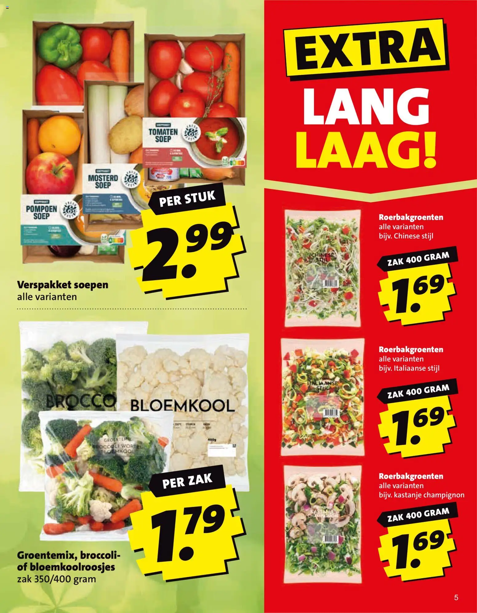 {H1} | Pagina: 5 | Producten: Bloemkool, Broccoli, Mosterd, Zak