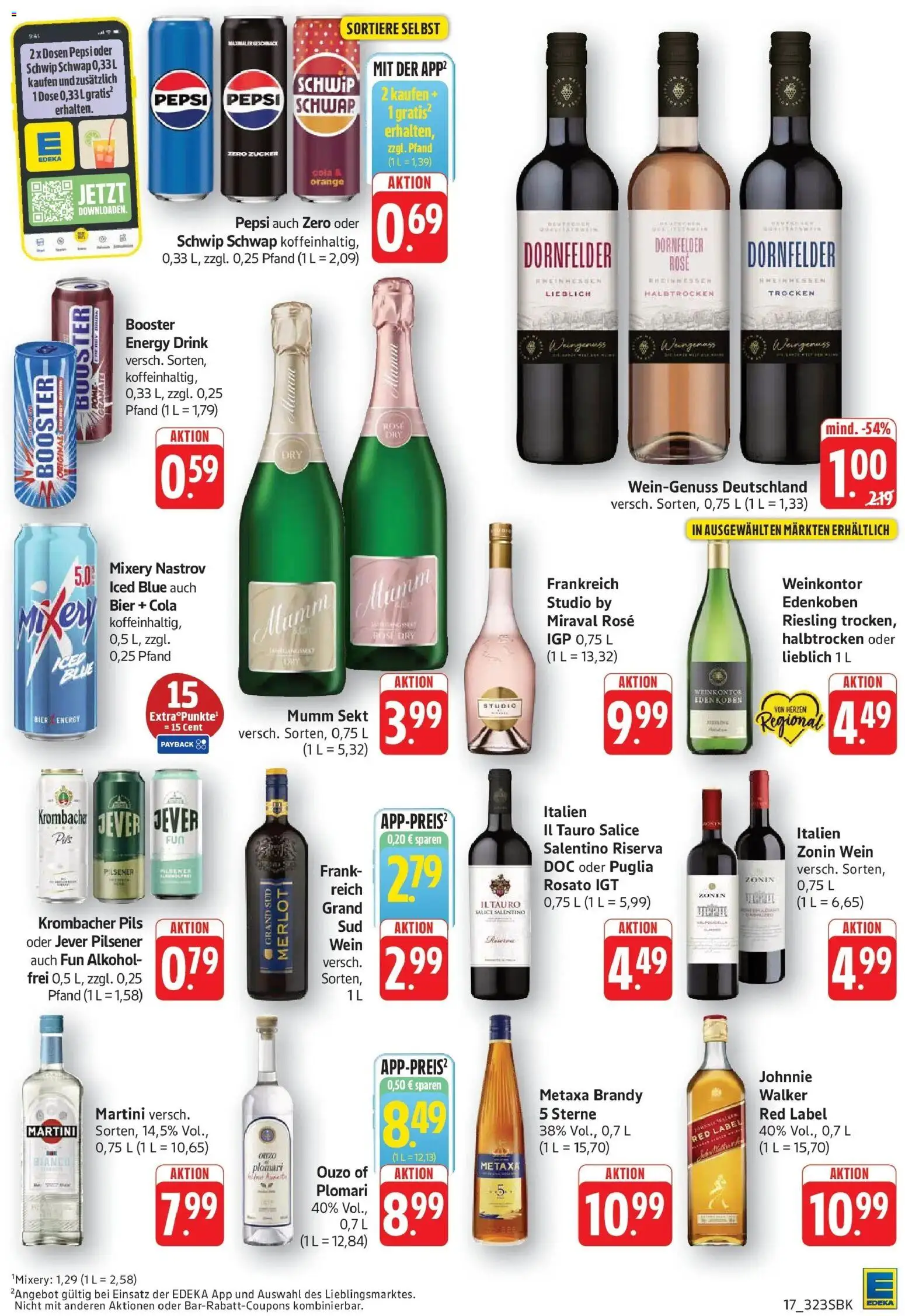 Edeka Prospekt Bad Bergzabern (ab 07.09.2026) » Angebote Online | Seite: 17 | Produkte: Mumm sekt, Grand sud, Krombacher, Wein