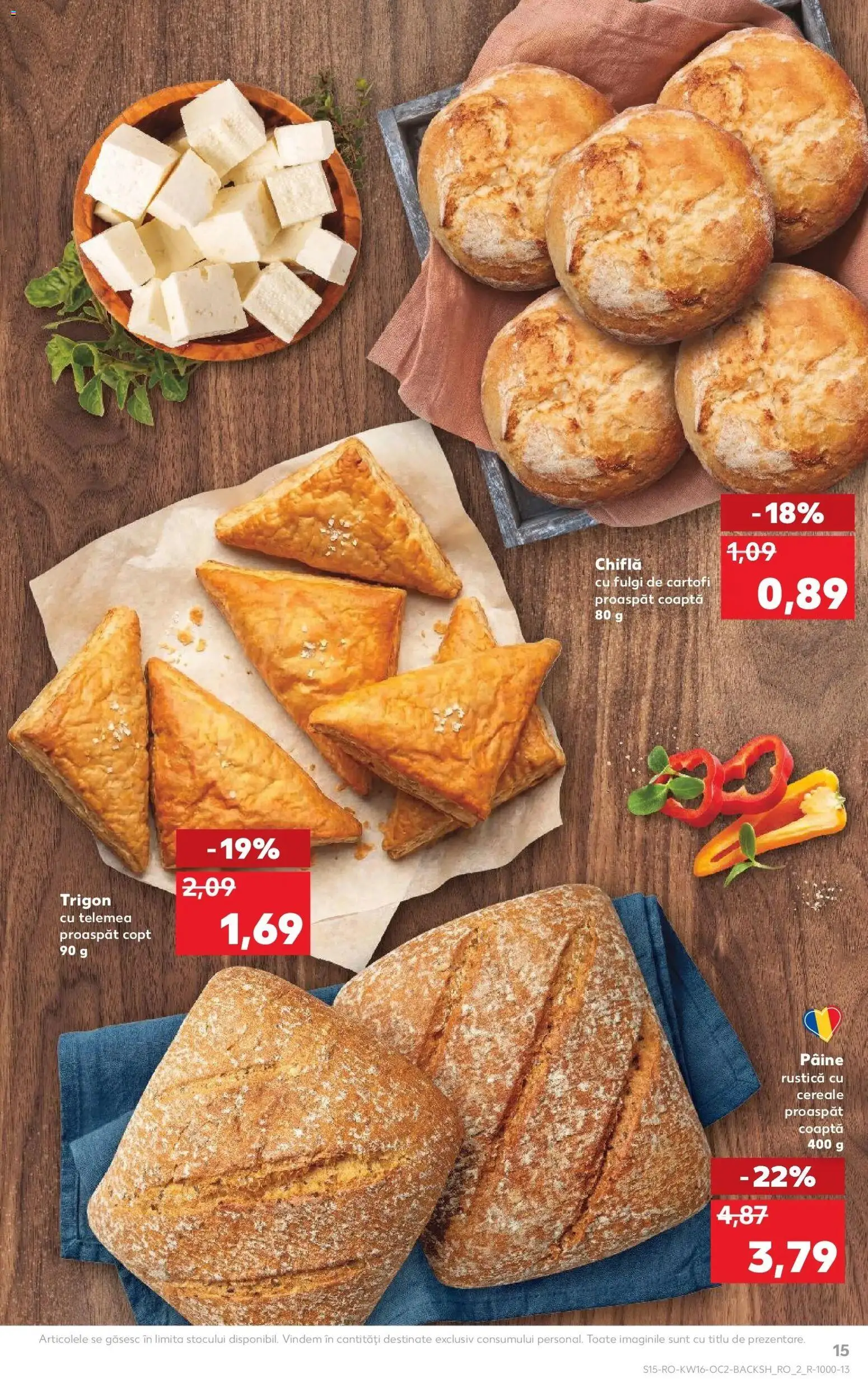 Noul catalog Kaufland – valabil de la 15.04.2026 | Pagină: 15 | Produse: Chiflă, Pâine, Cereale, Cartofi