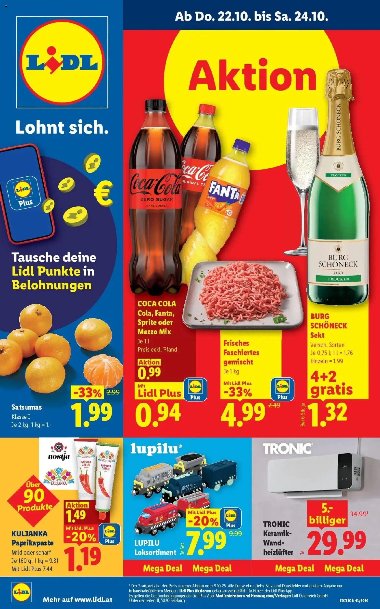 Lidl Flugblatt - Wien ab 18.10.2026 - Angebote ab donnerstag | Seite: 1