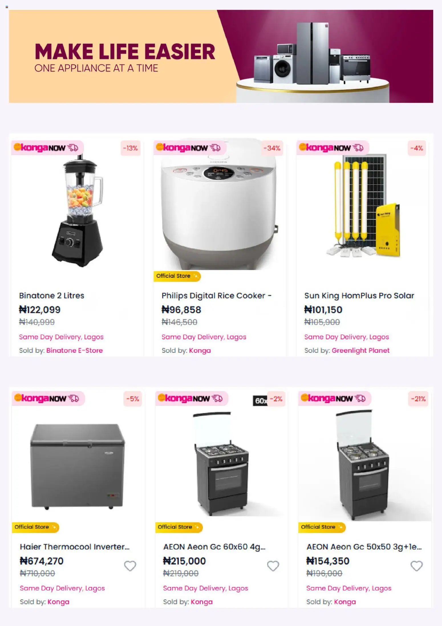 Konga Catalogue valid from 17/08/2026 | Page: 6 | Products: Rice cooker, Rice