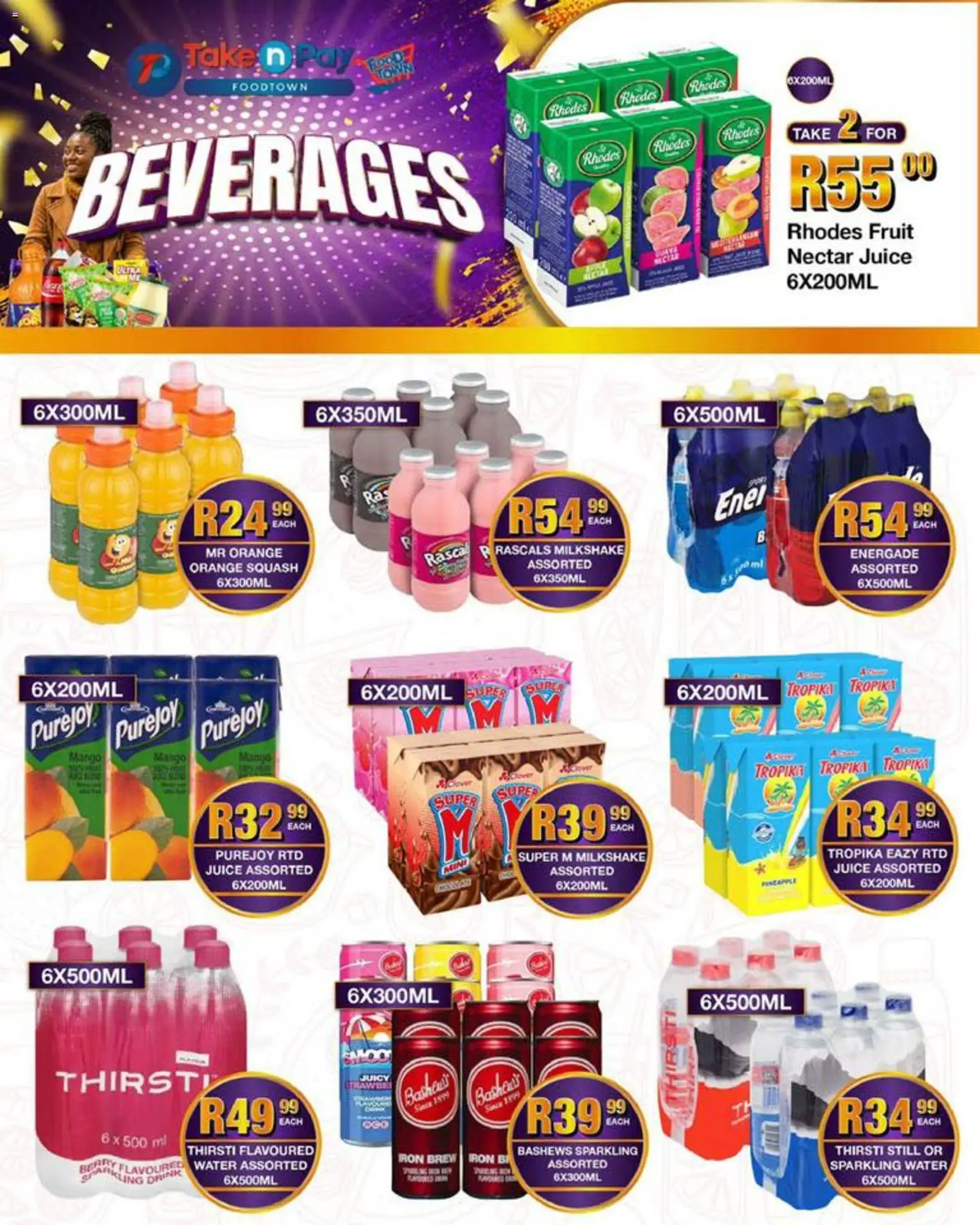 New Take n Pay catalogue – valid from 04.05.2026 | Page: 5 | Products: Cesto para colada, Squash, Juice, Mango