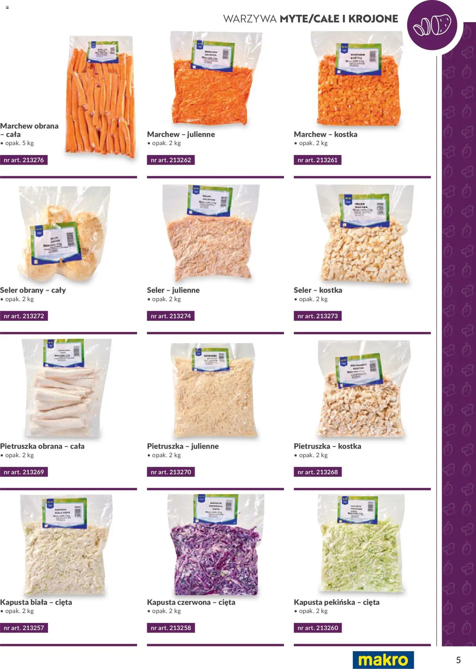 Makro Gazetka - Smart Chef Warzywa i Owoce od 01.01.2026 | Strona: 5 | Produkty: Kapusta, Kapusta pekińska, Kapusta biała, Warzywa