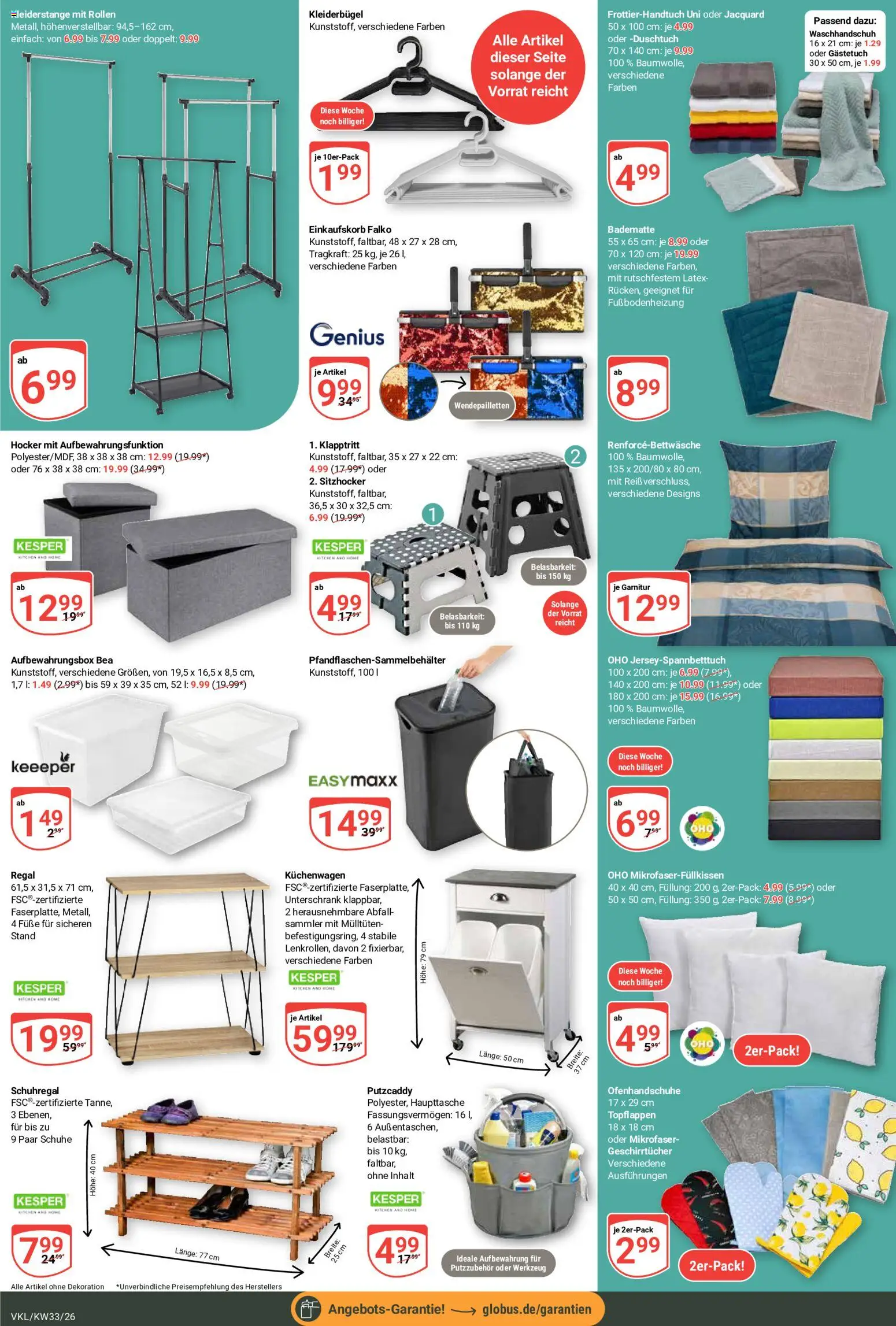 Globus Prospekt Völklingen – gültig ab 10.08.2026 | Seite: 22 | Produkte: Hocker, Regal, Schuhregal, Kleiderbügel