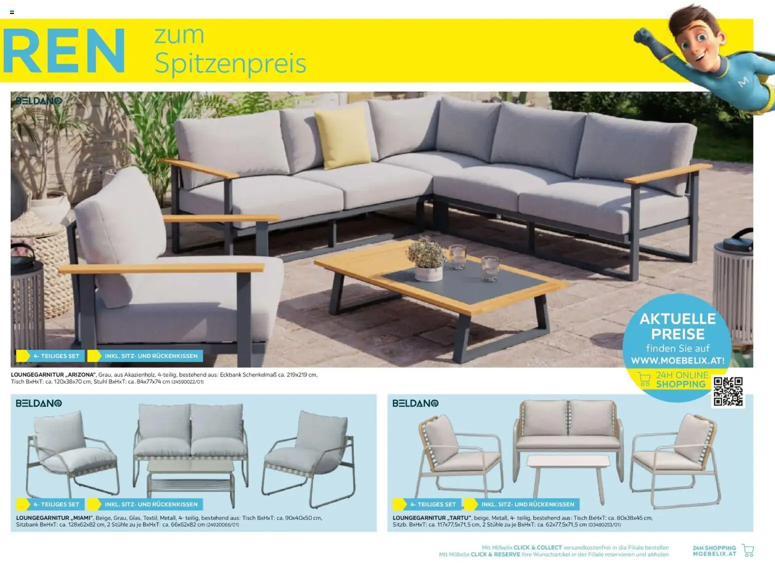 Möbelix Gartenmöbel Mistelbach, Zams, Zell Am See gültig ab 13.04.2026 | Seite: 13 | Produkte: Tisch, Stuhl