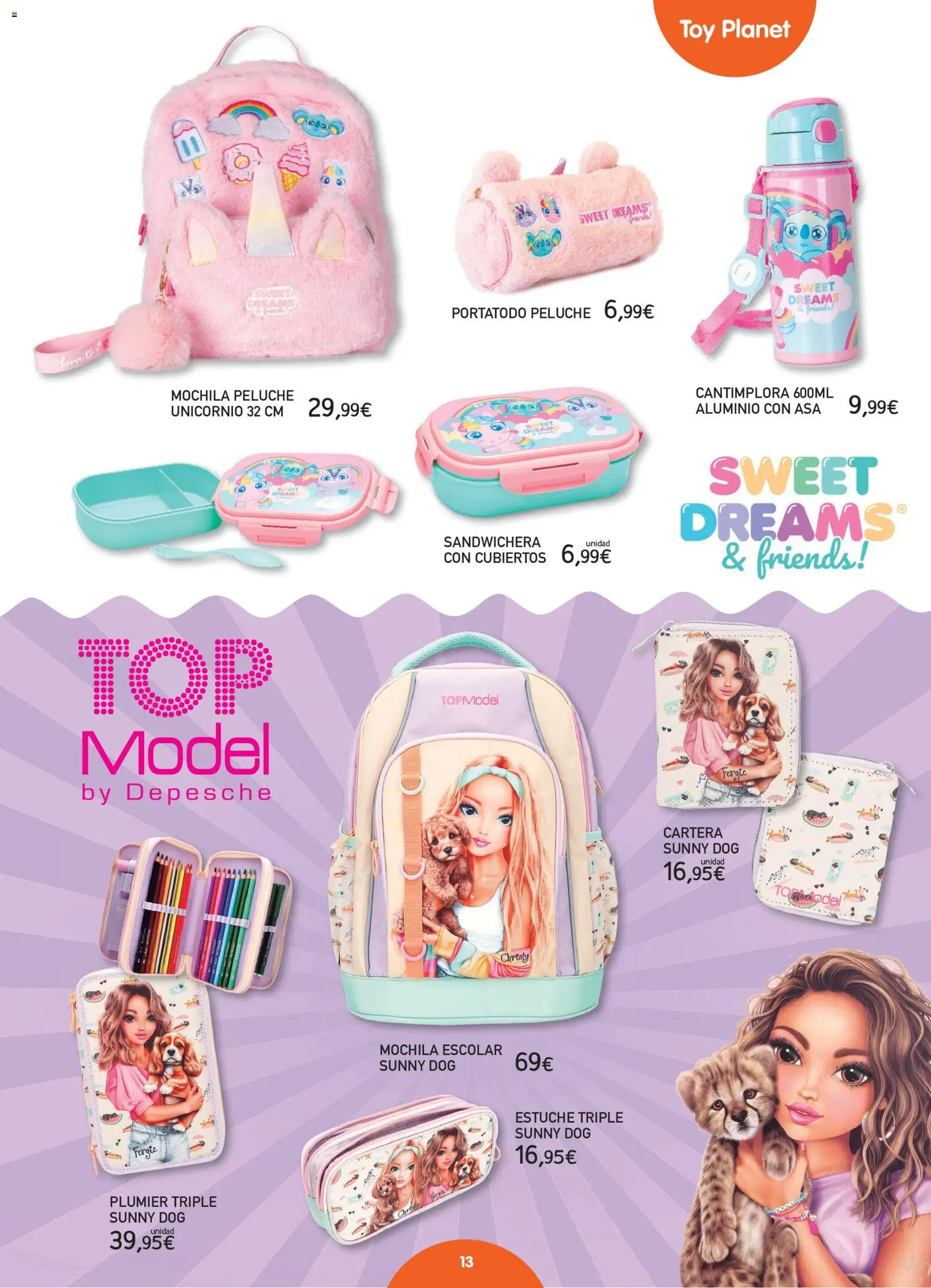 Toy Planet catálogo de Vuelta a Clase │ válido desde el 10/08/2026 | Página: 13 | Productos: Mochila, Sandwichera