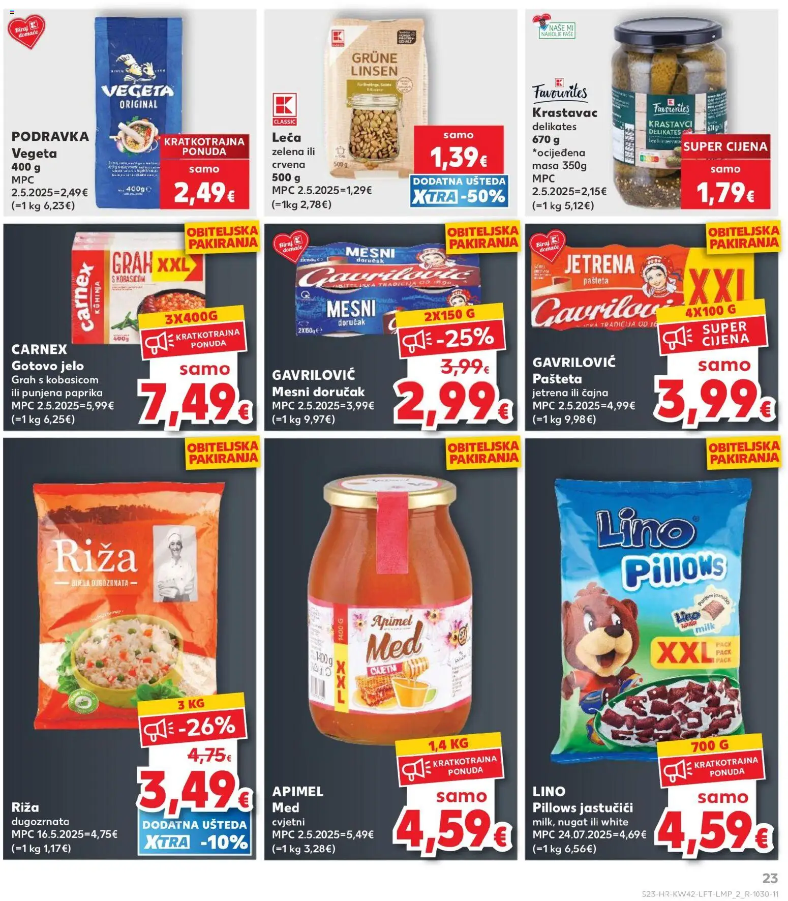 Kaufland katalog | vrijedi od 14.10.2026 | Stranica: 23 | Proizvodi: Gotovo jelo, Grah, Riža, Kuhinja