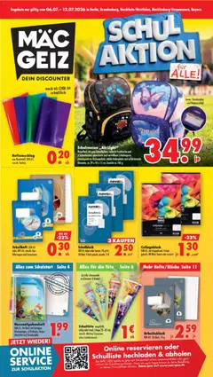 Mäc Geiz Schulaktion ab 06.07.2026 gültig