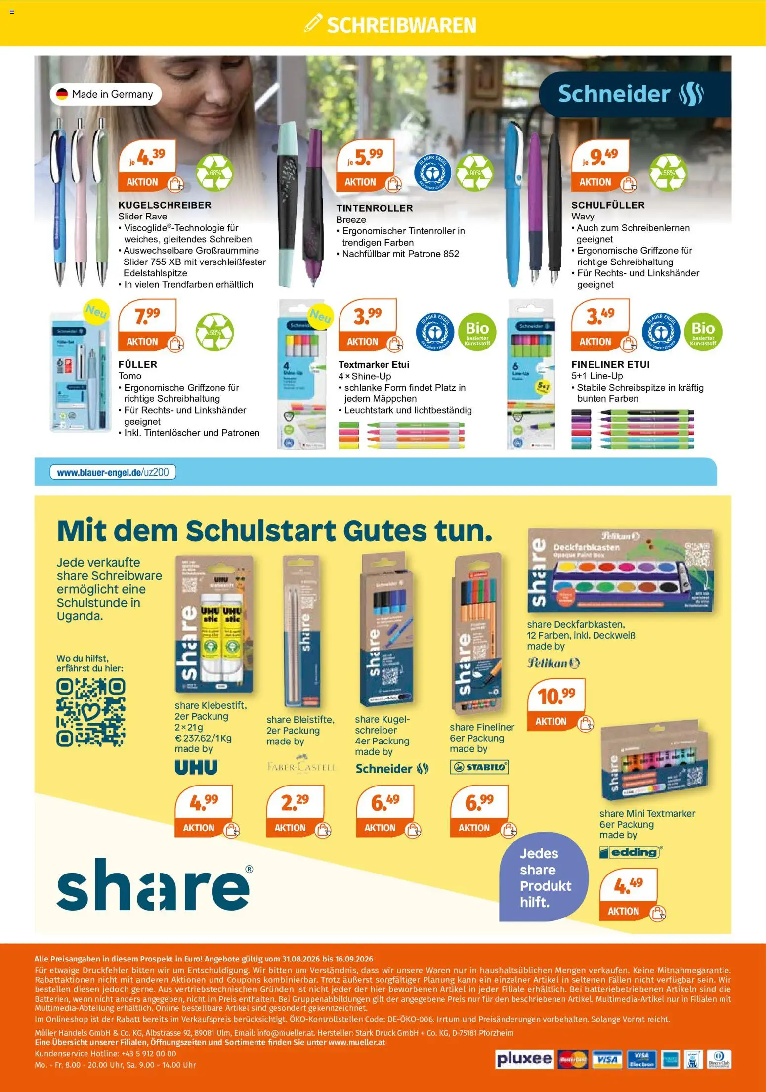 Müller Flugblatt gültig ab 31.08.2026 | Seite: 20 | Produkte: Uhr