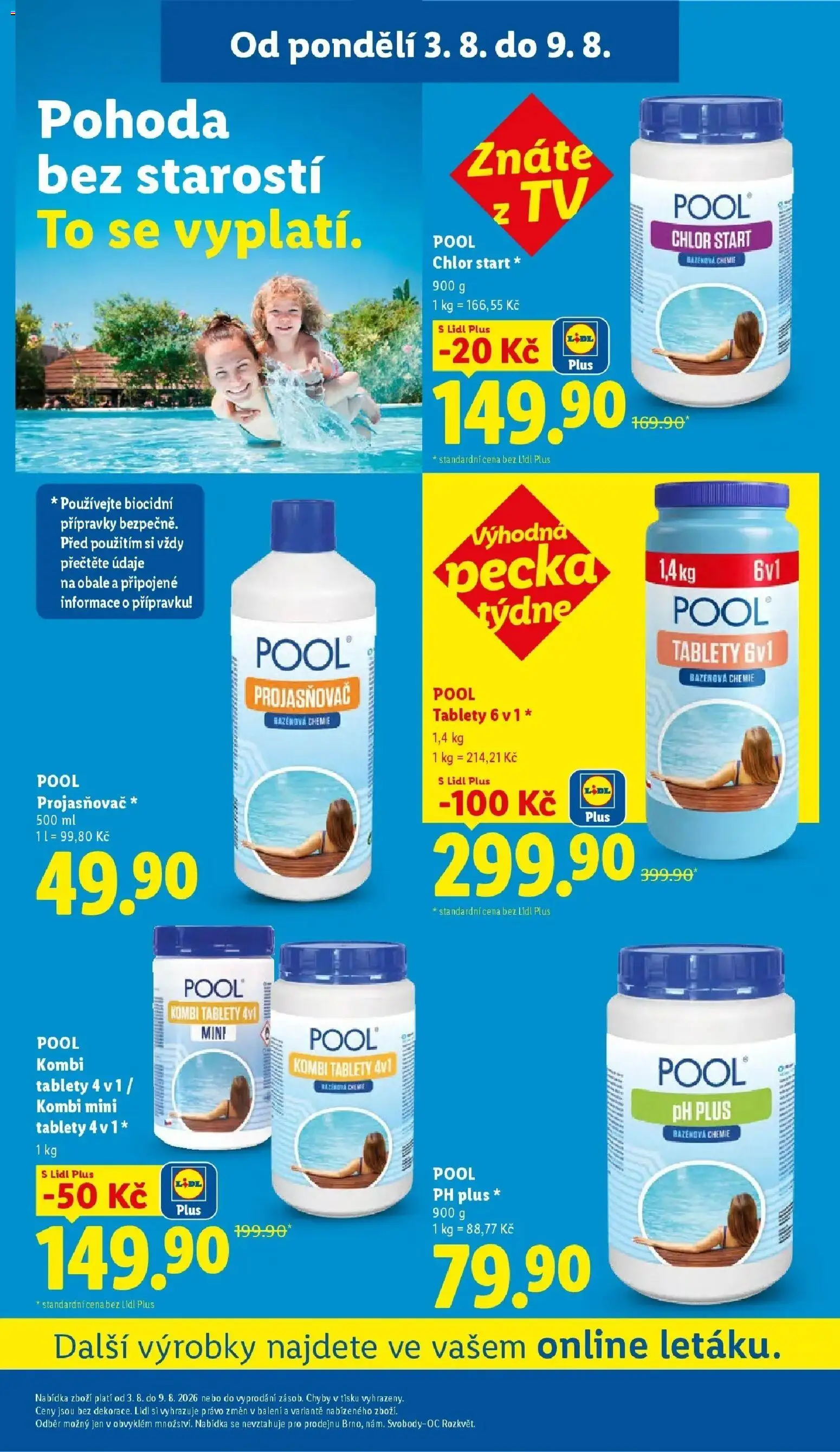 Lidl aktuální leták - Spotřební zboží od 03.08.2026 | Strana: 2 | Produkty: Bazénová chemie