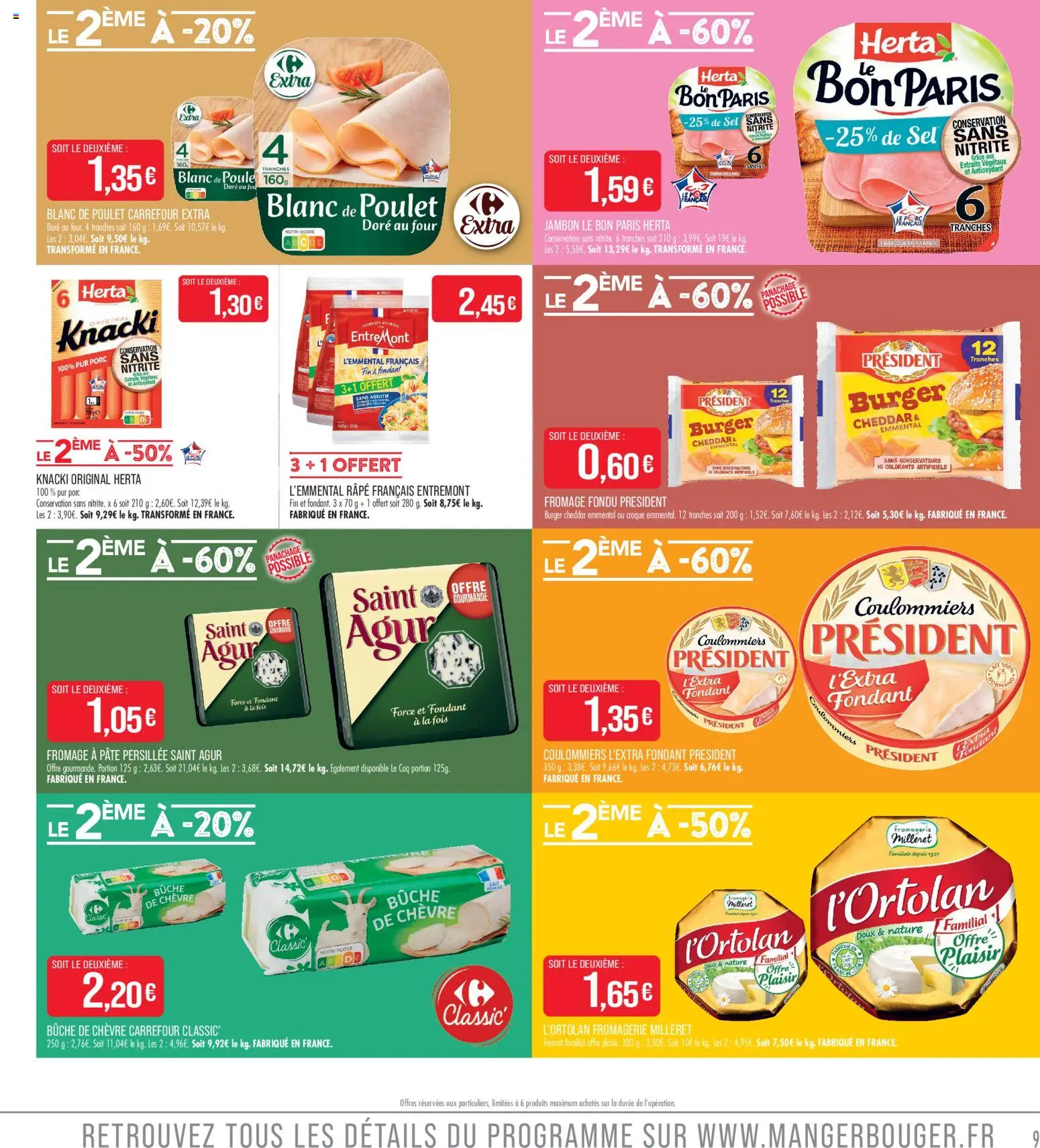 {H1} | Page: 9 | Produits: Emmental, Jambon, Porc, Cheddar