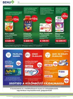 BENU Gyógyszertárak akciós újság - amely érvényes a következő dátumtól: 2026.08.01. | Oldal: 18