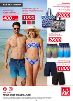 Kik akciós újság - amely érvényes a következő dátumtól: 27.04.2026 | Oldal: 24 | Termékek: Bikini, Strandtáska