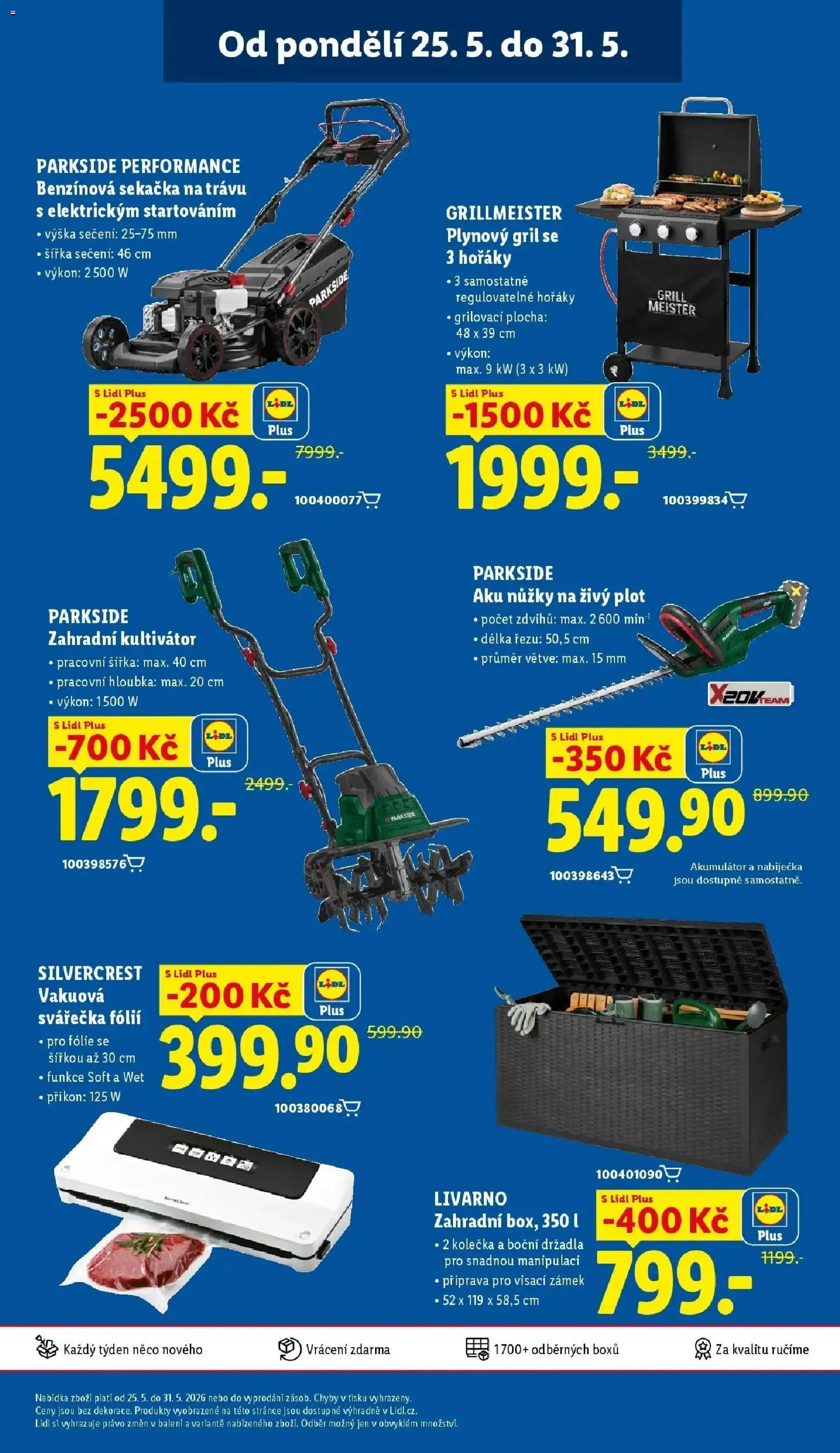 Lidl aktuální leták od 25.05.2026 | Strana: 45 | Produkty: Box, Svářečka, Gril, Aku nůžky