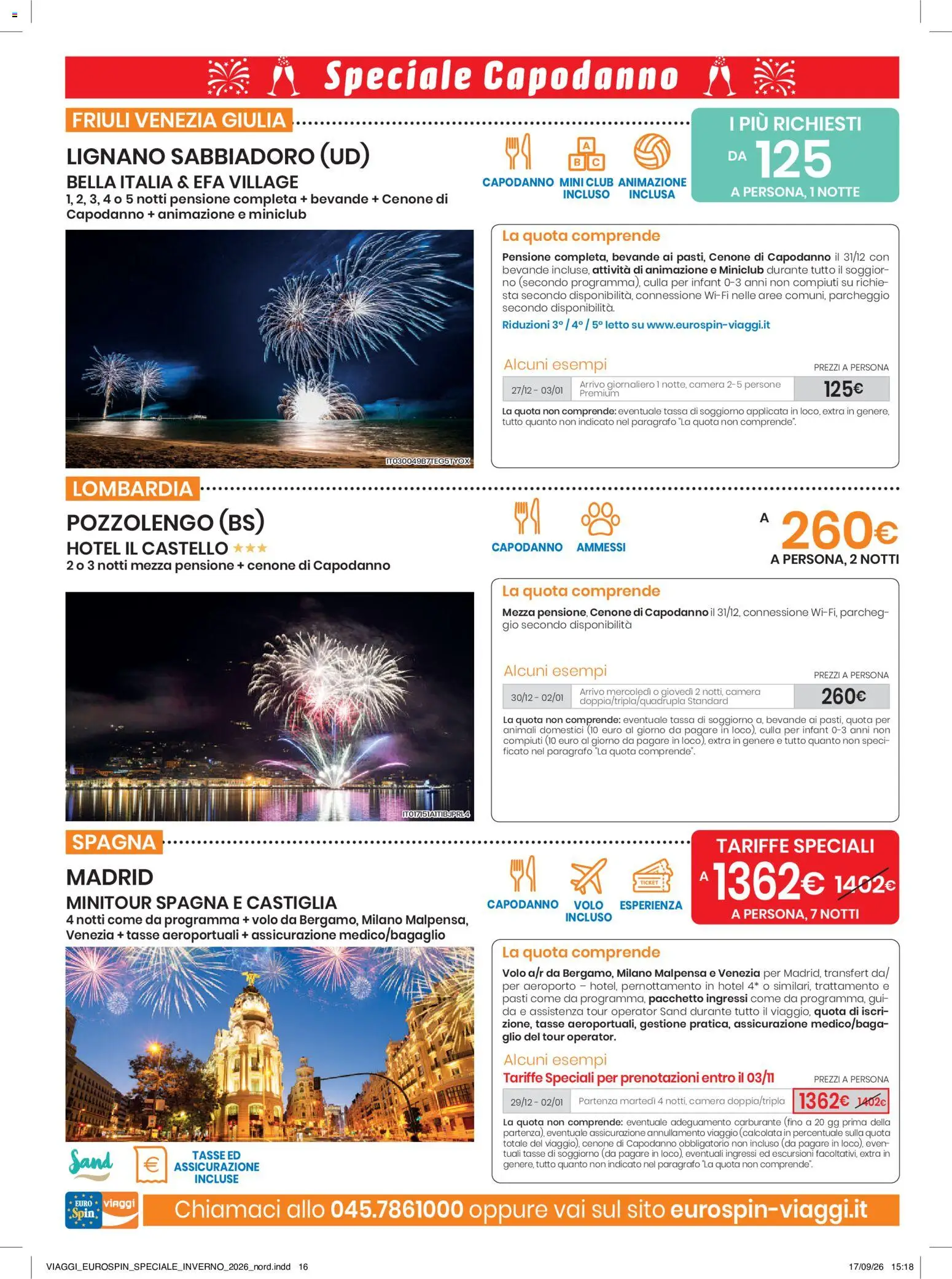 Volantino Eurospin del 17/09/2026 | Pagina: 16 | Prodotti: Bevande, Culla, Letto