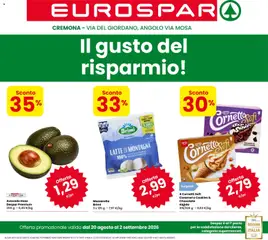 Anteprima del volantino Eurospar volantino Cremona valido a partire dal 20/08/2026