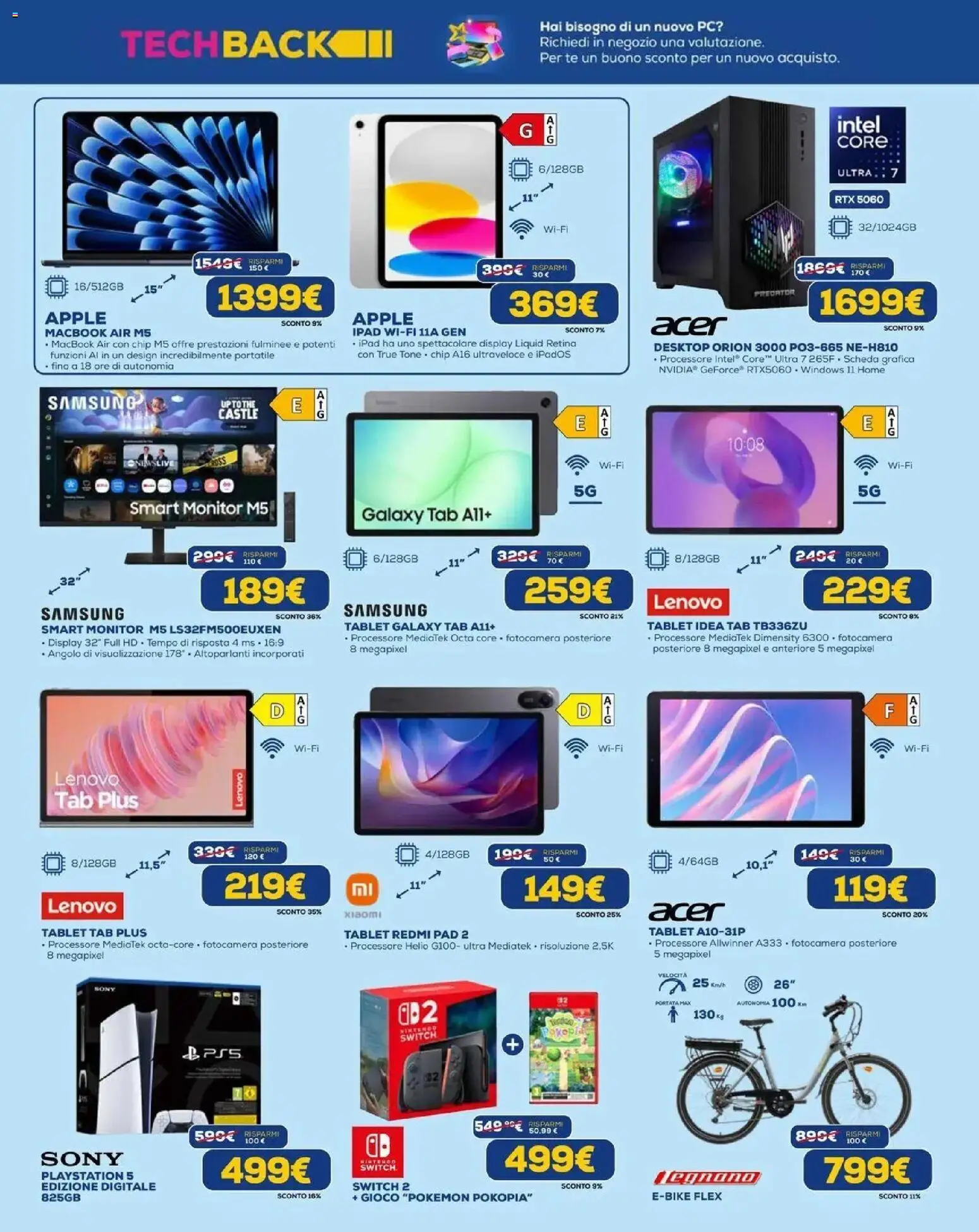 Volantino Euronics del 21.05.2026 | Pagina: 9 | Prodotti: Xiaomi, The, Fotocamera, Macbook
