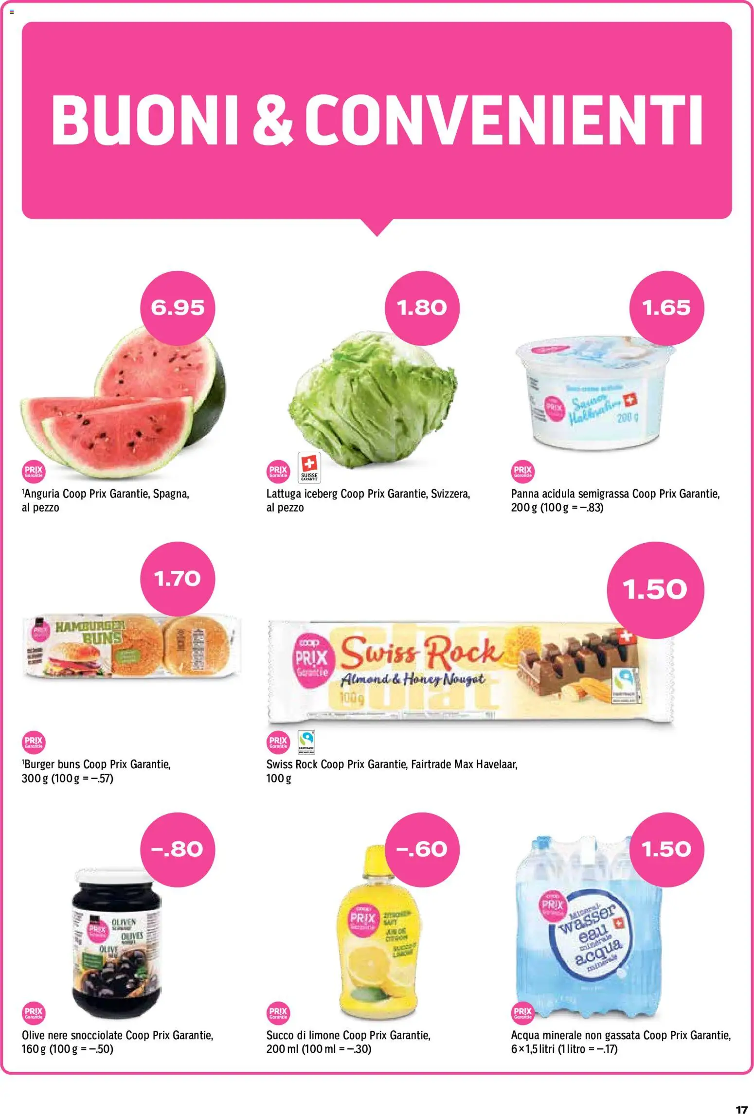 Coop aktionen IT – gültig ab 04.06.2026 | Seite: 17 | Produkte: Rock, Burger, Wasser