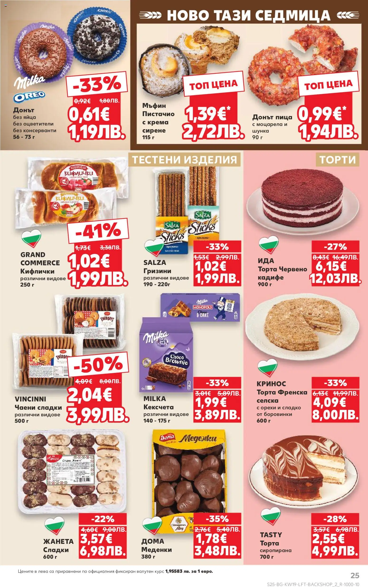 {H1} | Страница: 25 | Продукти: Шунка, Яйца, Мъфин, Торта