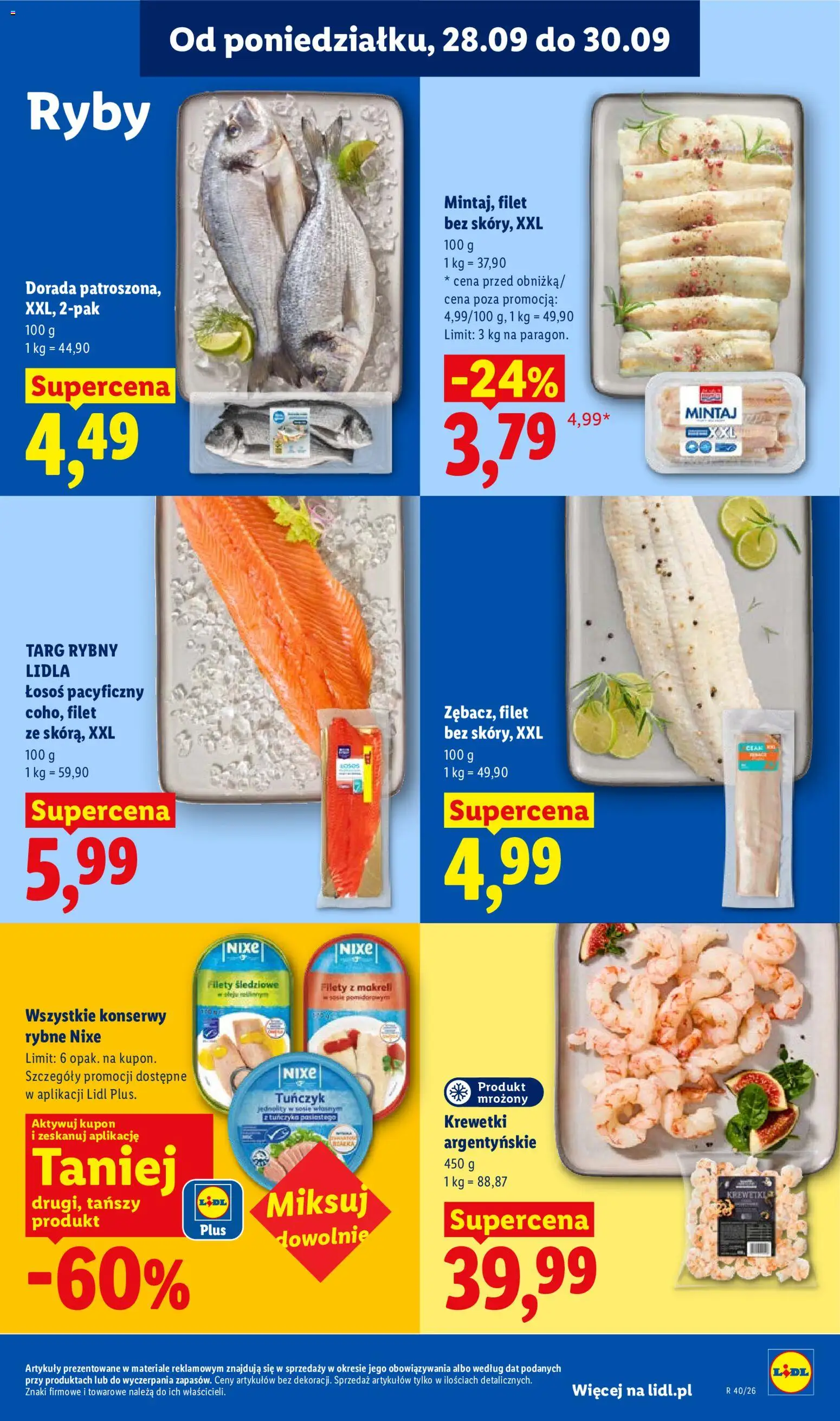 Lidl Polsko leták od 28.09.2026 | Strana: 59 | Produkty: Ryby, Losos, Filet