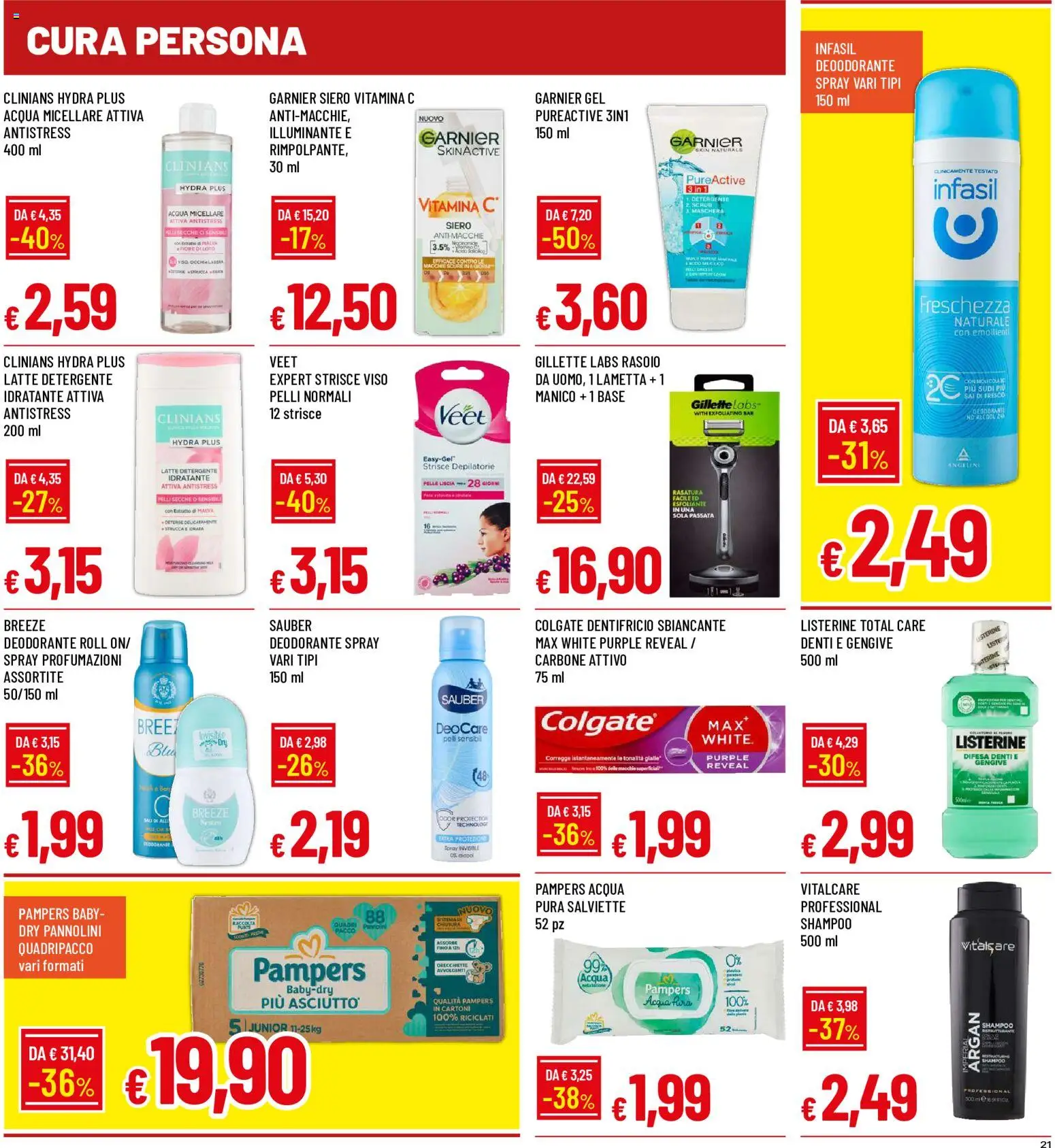Volantino Galassia del 27/08/2026 | Pagina: 21 | Prodotti: Illuminante, Acqua, Pampers, Carbone attivo
