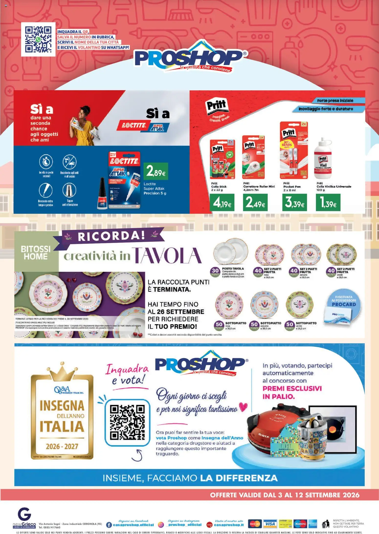 Volantino Proshop del 03/09/2026 | Pagina: 8 | Prodotti: Acqua, Frutta, Piatto, Presa