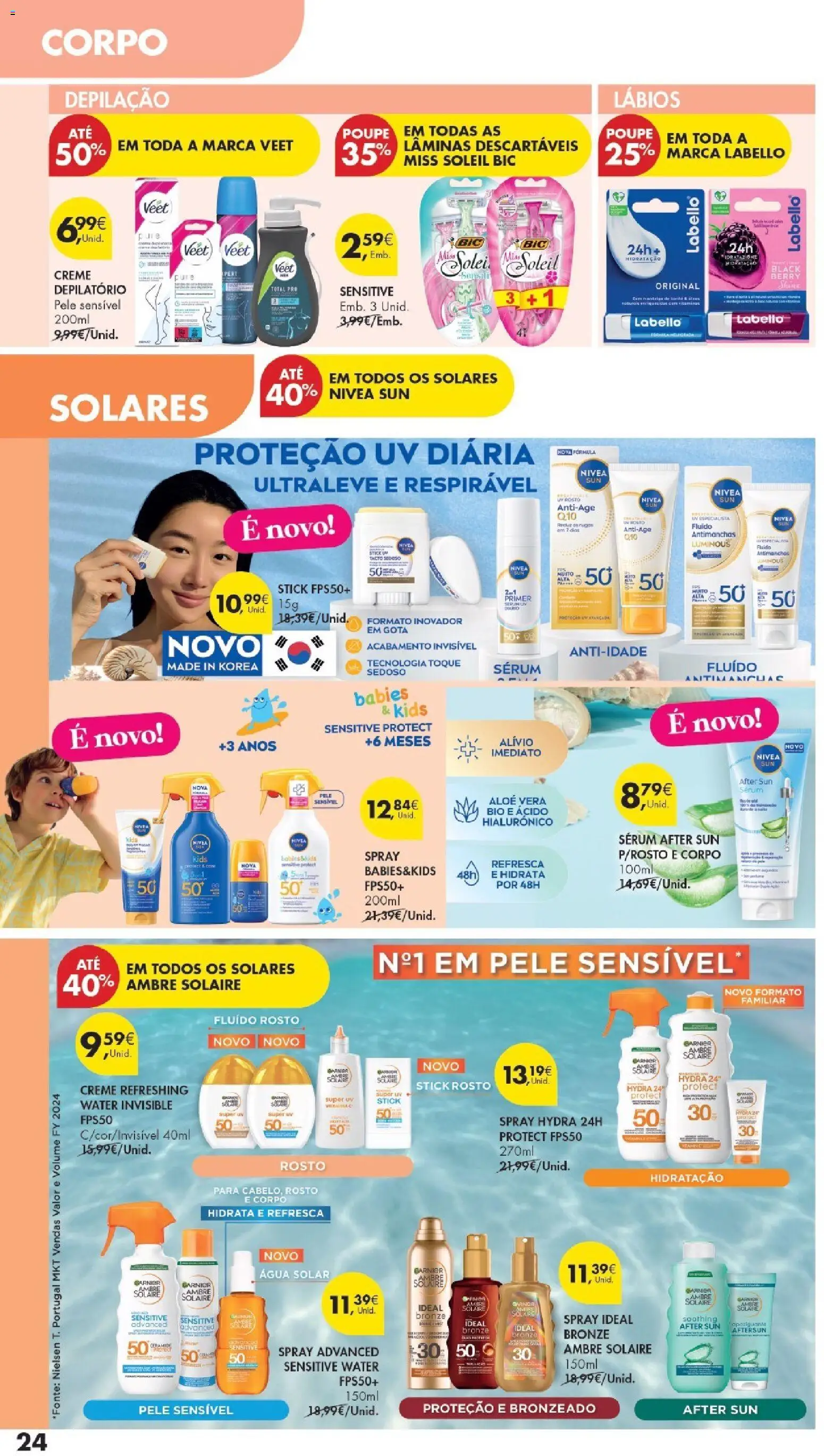 Pingo Doce Poupe Esta Semana Madeira │ válido de 16.06.2026 | Página: 24 | Produtos: Agua, Primer, Creme depilatório, Creme