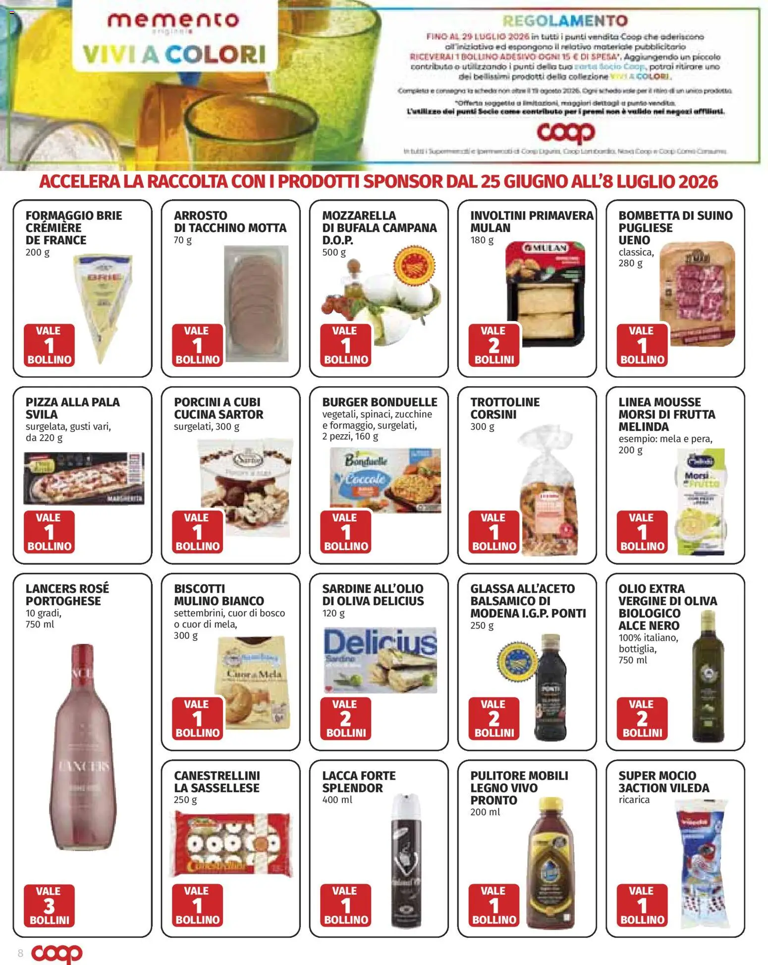 Volantino COOP del 25/06/2026 | Pagina: 8 | Prodotti: Arrosto, Pizza, Suino, Formaggio