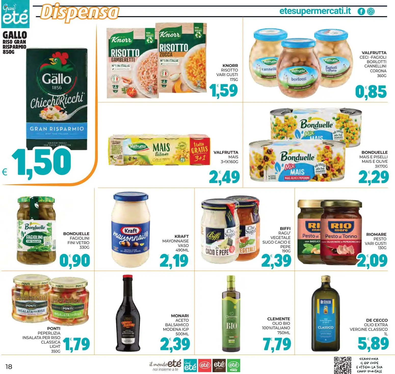 Volantino Eté del 03/07/2026 | Pagina: 18 | Prodotti: Fagioli, Salsa, Basilico, Tonno
