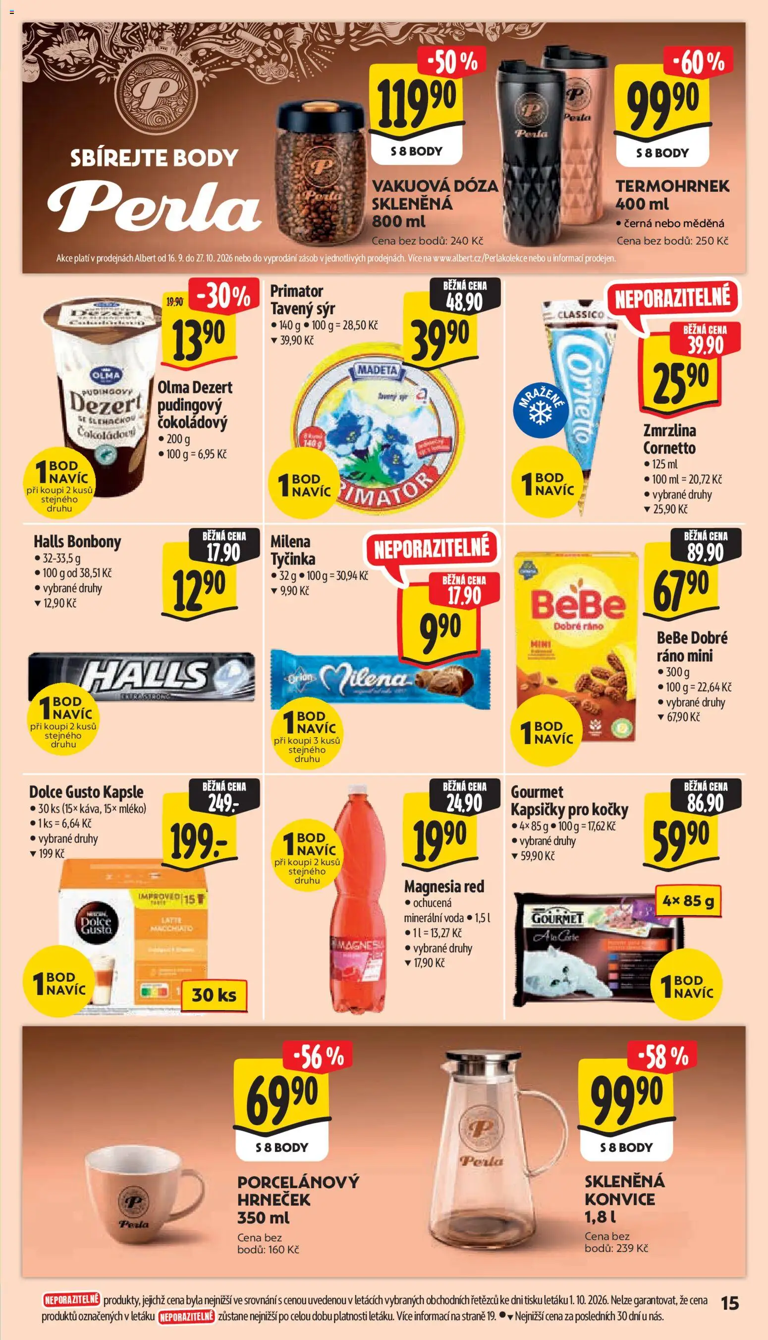 Albert leták - Supermarket Frenštát pod Radhoštěm od 07.10.2026 | Strana: 29 | Produkty: Kapsičky pro kočky, Kapsle Dolce Gusto, Bebe, Dezert
