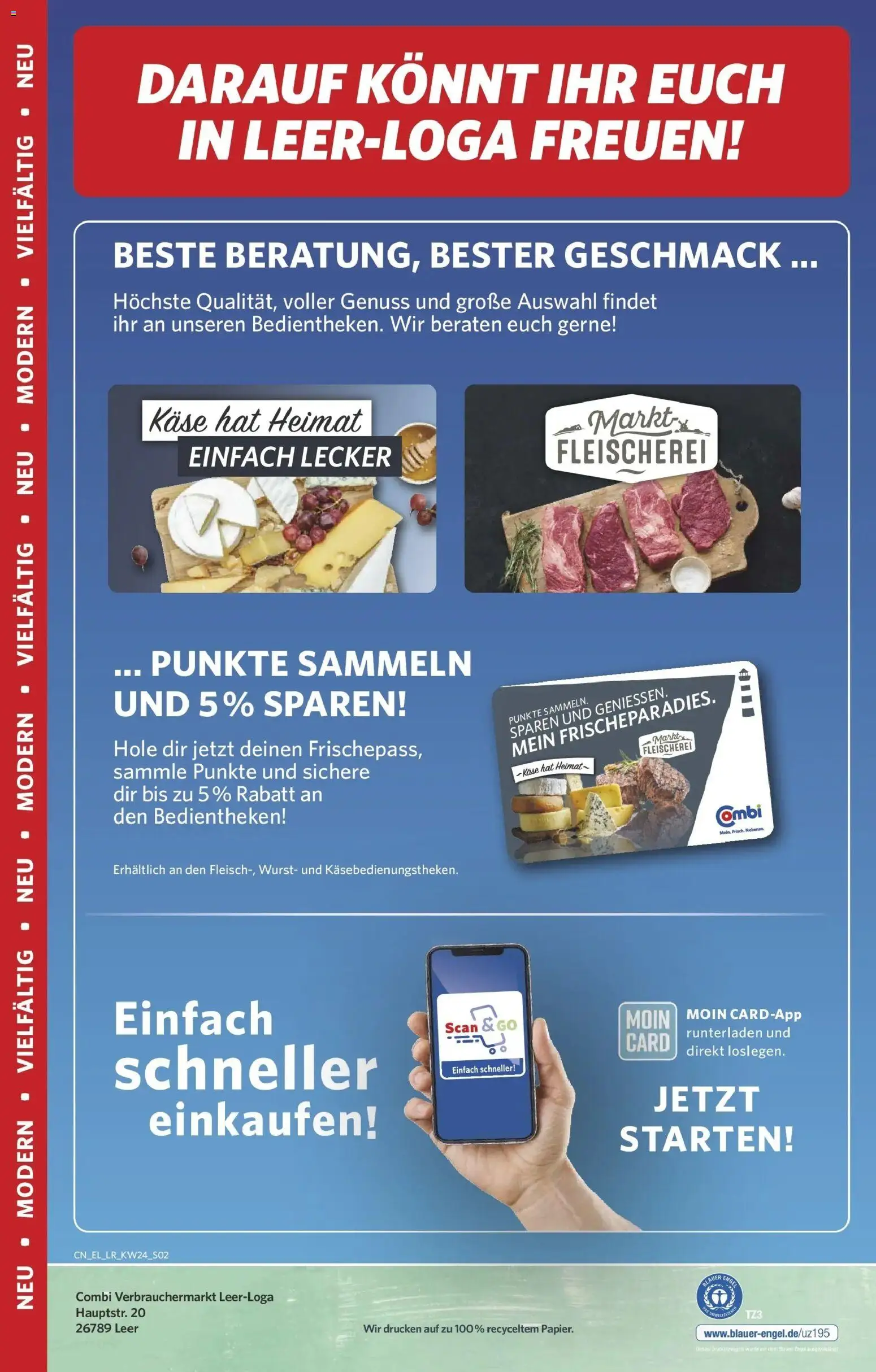 Combi Prospekt Leer – gültig ab 08.06.2026 | Seite: 2 | Produkte: Käse, Wurst