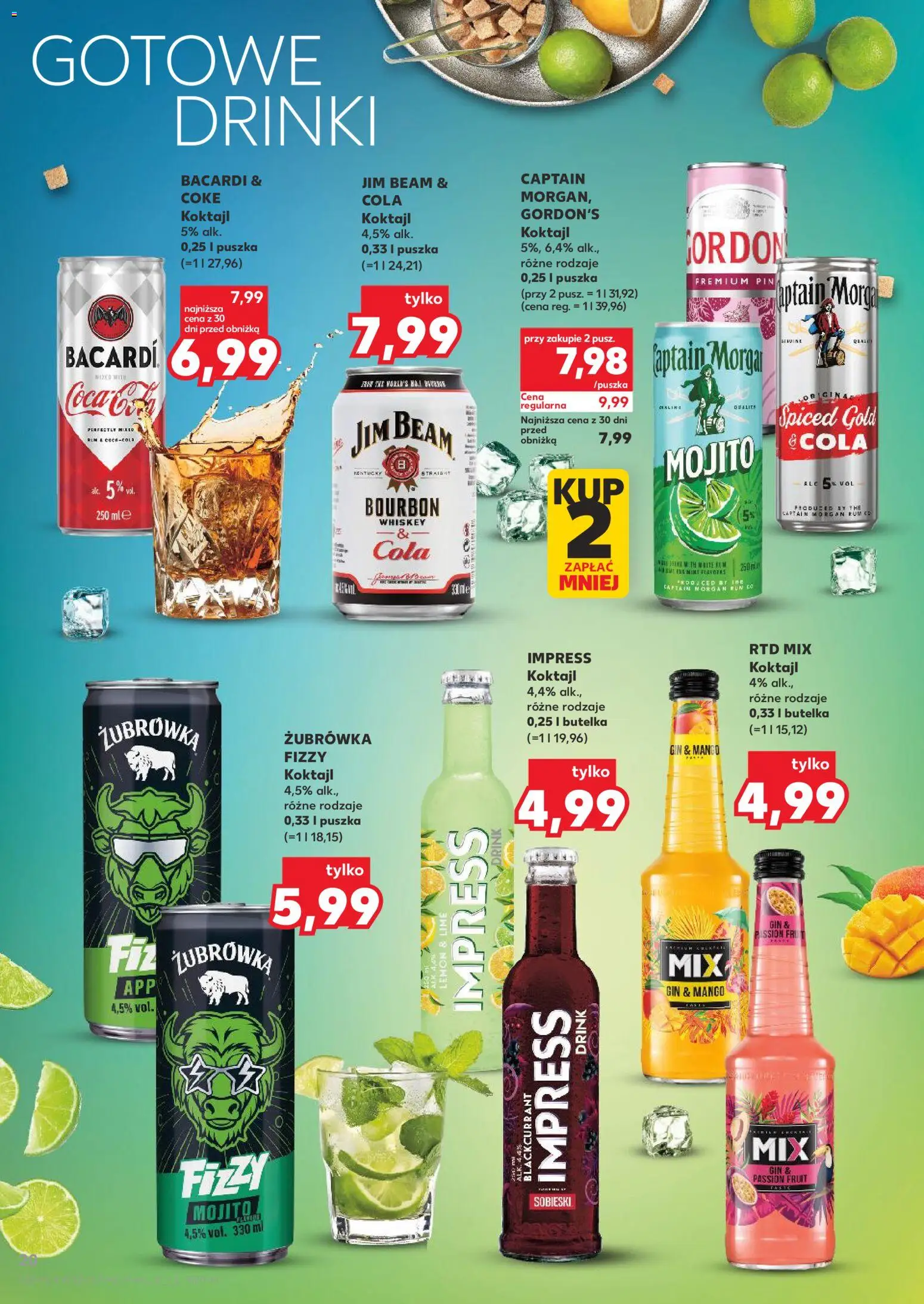 Kaufland Polsko leták - Barek od 06.08.2026 | Strana: 20 | Produkty: Rum, Mango, Morgan, Mojito