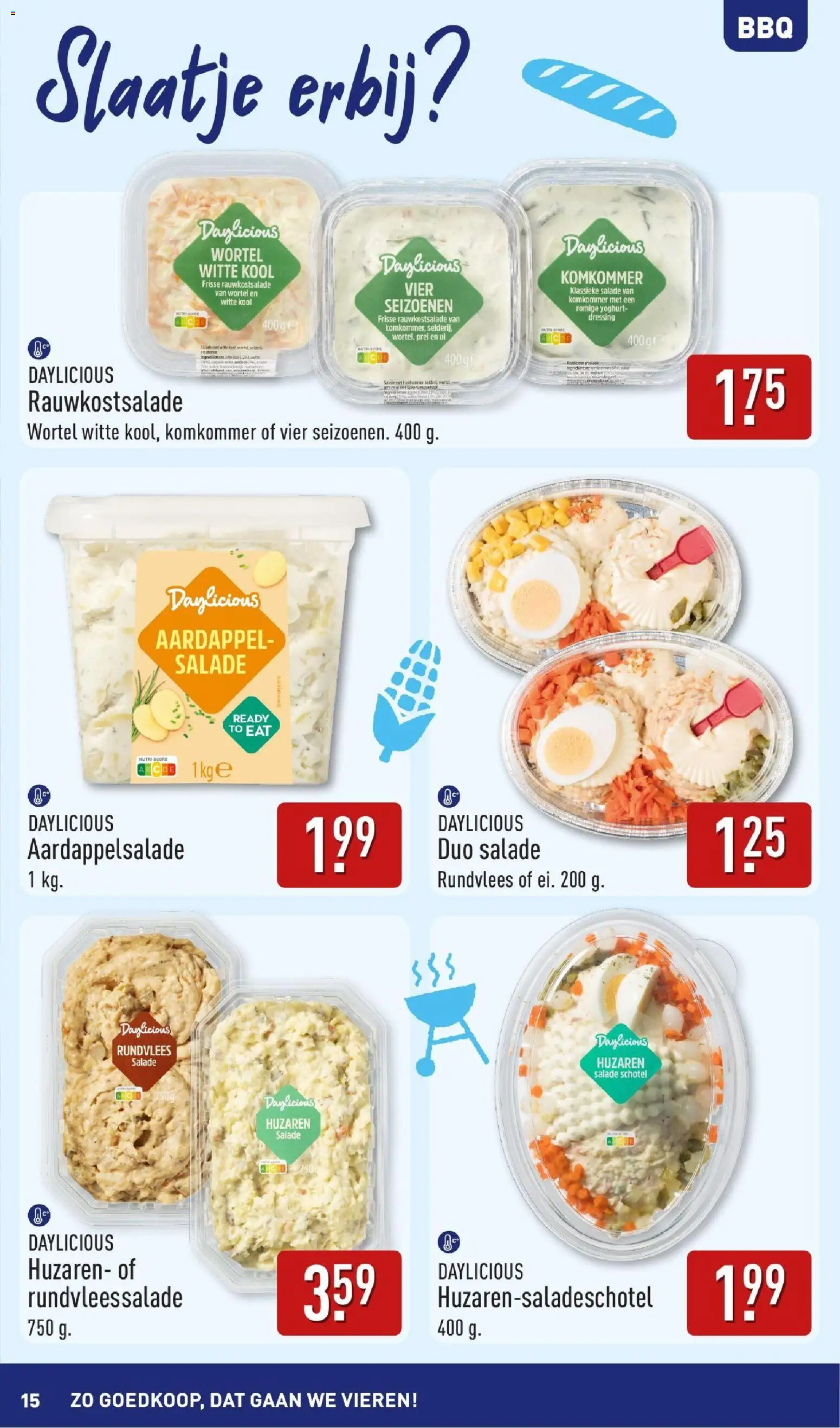 {H1} | Pagina: 15 | Producten: Aardappel, Romige yoghurt, Aardappelsalade, Rundvlees