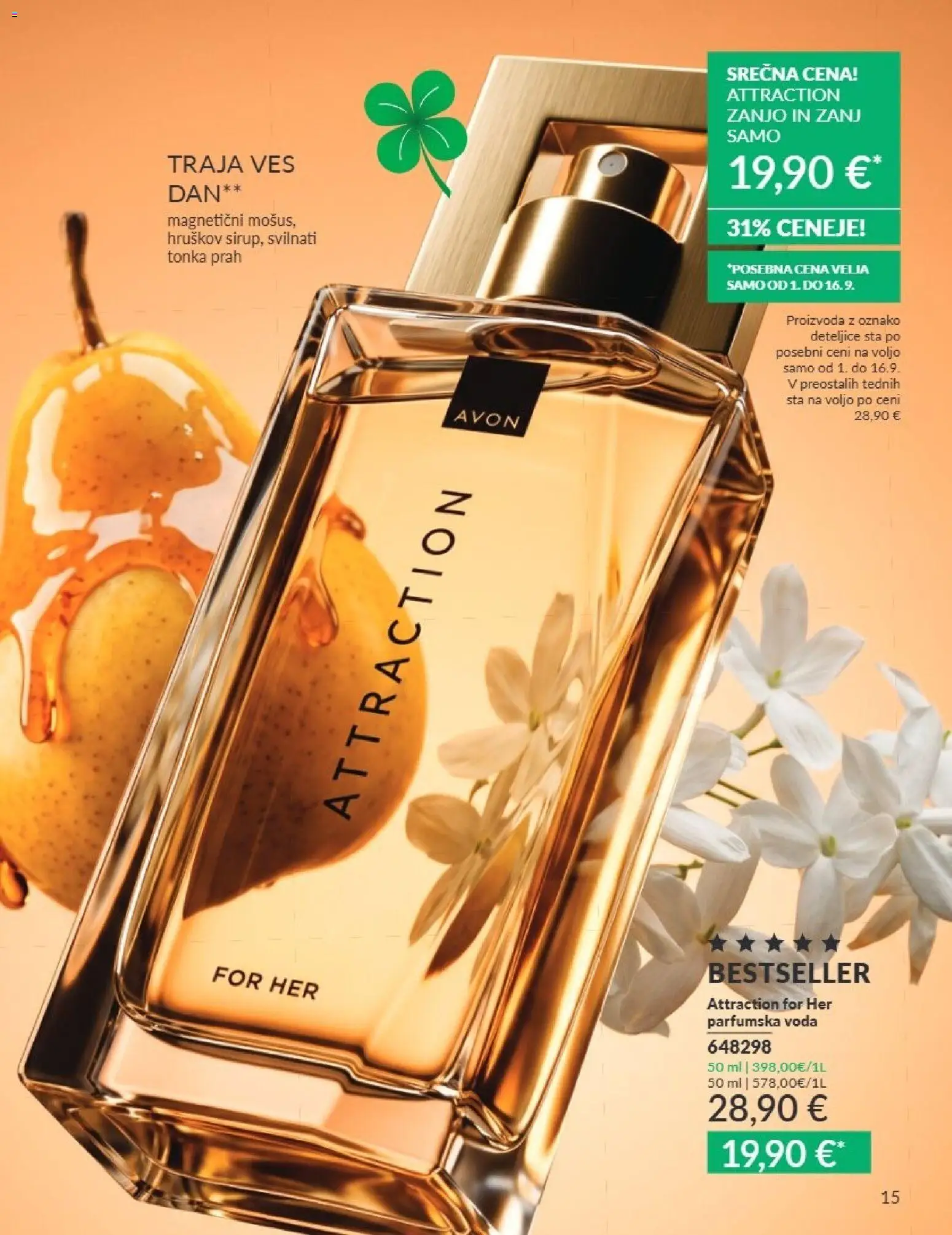 Novi Avon katalog ponudbe – veljaven od 01.09.2026 | Stran: 15 | Izdelki: Voda, Parfumska voda