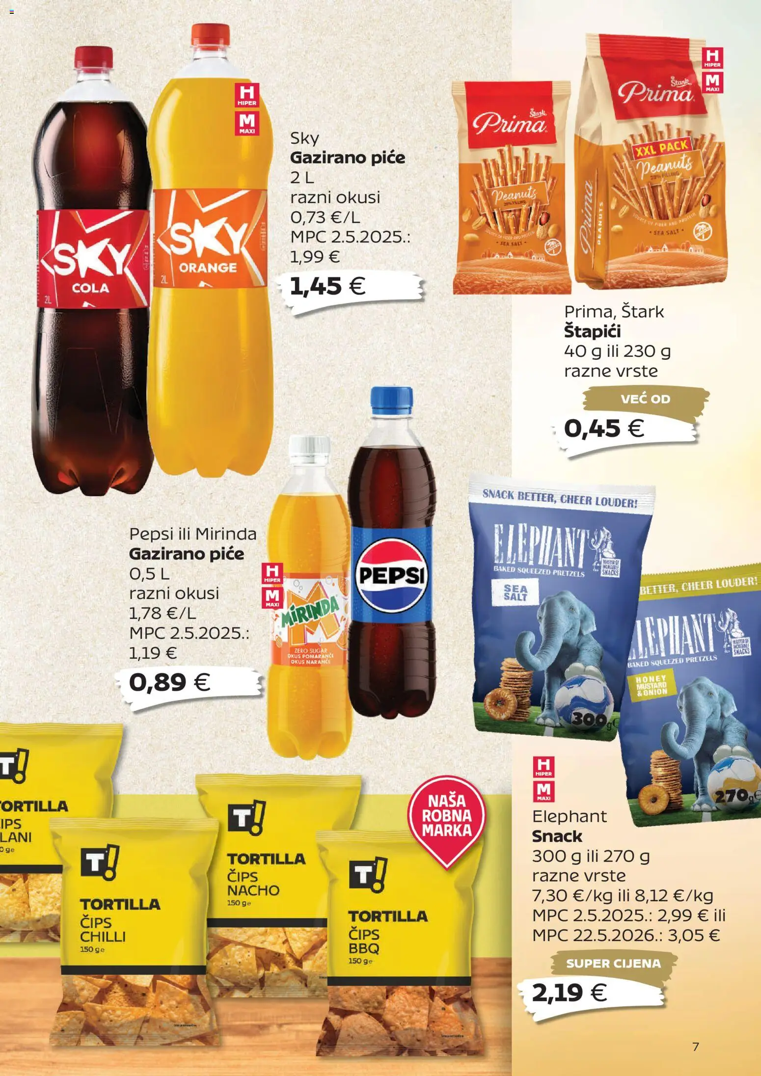 Tommy katalog | vrijedi od 08.06.2026 | Stranica: 7 | Proizvodi: Pepsi, Naranče, Čips, Štapići