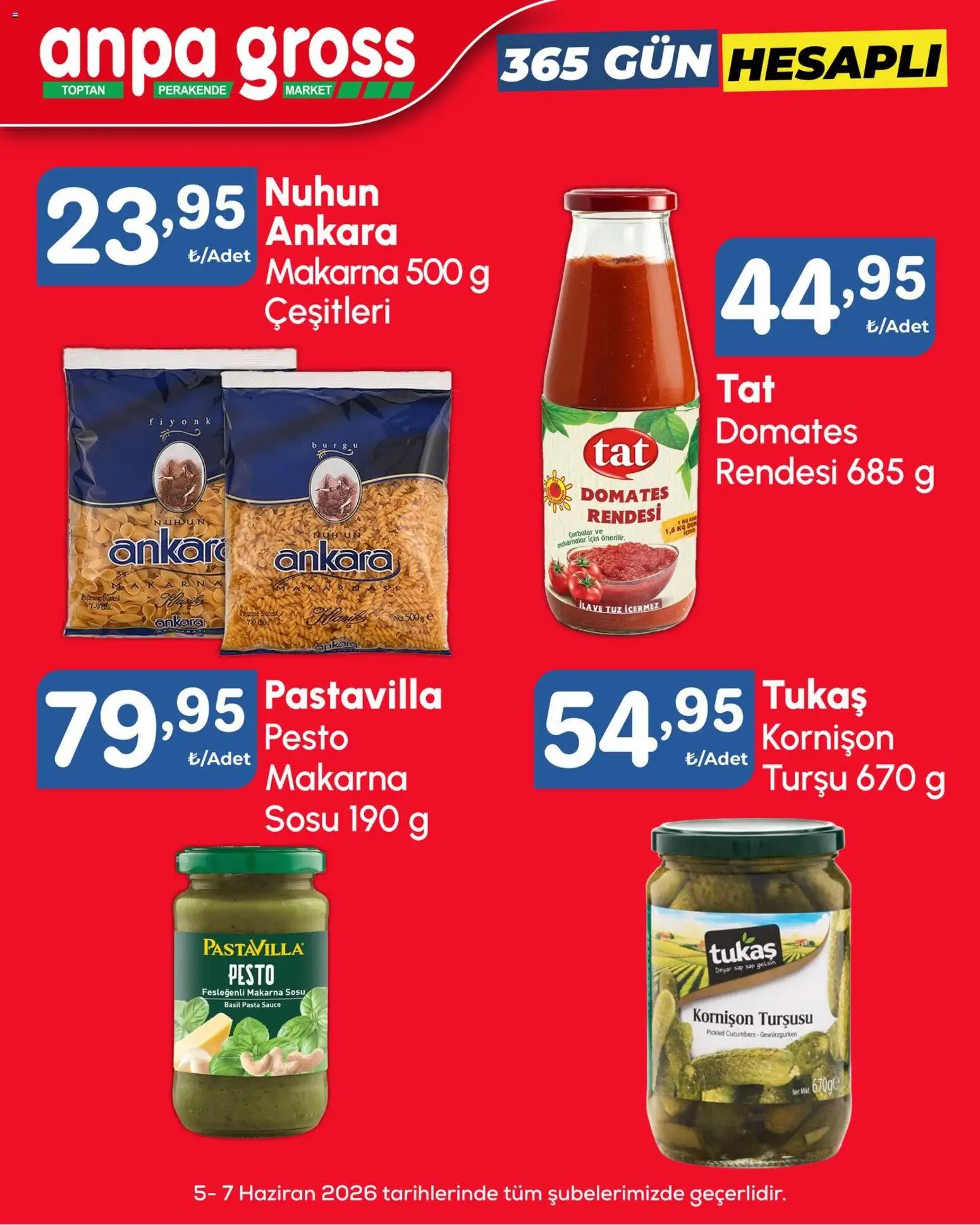 Anpa Gross Katalog - 05.06.2026 tarihinden itibaren geçerlidir | Sayfa: 3 | Ürünler: Domates, Makarna sosu, Makarna, Tuz