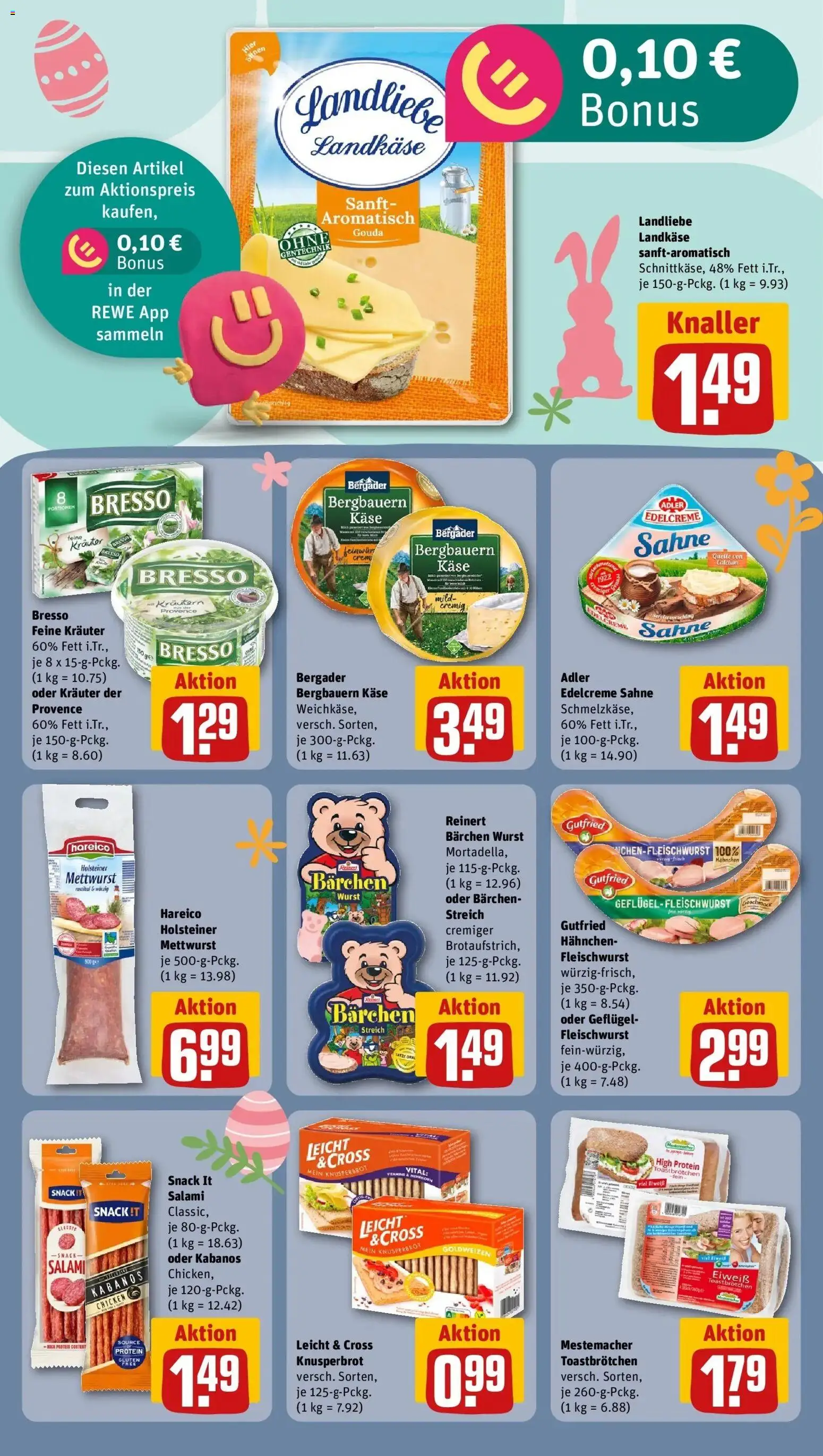 Rewe Prospekt Klein Nordende	 – gültig ab 15.03.2026 | Seite: 16 | Produkte: Hahnchen, Gouda, Wurst, Salami