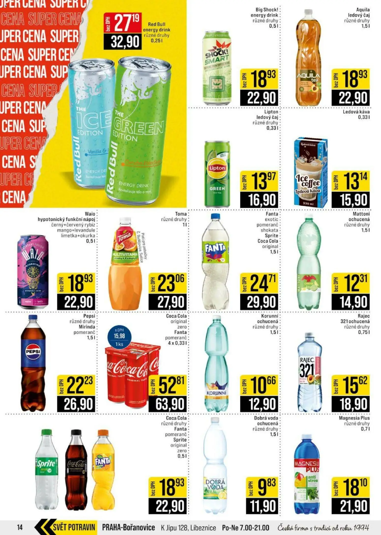 Jip leták - Cash & Carry od 08.07.2026 | Strana: 14 | Produkty: Káva, Čaj, Coca cola, Energy drink