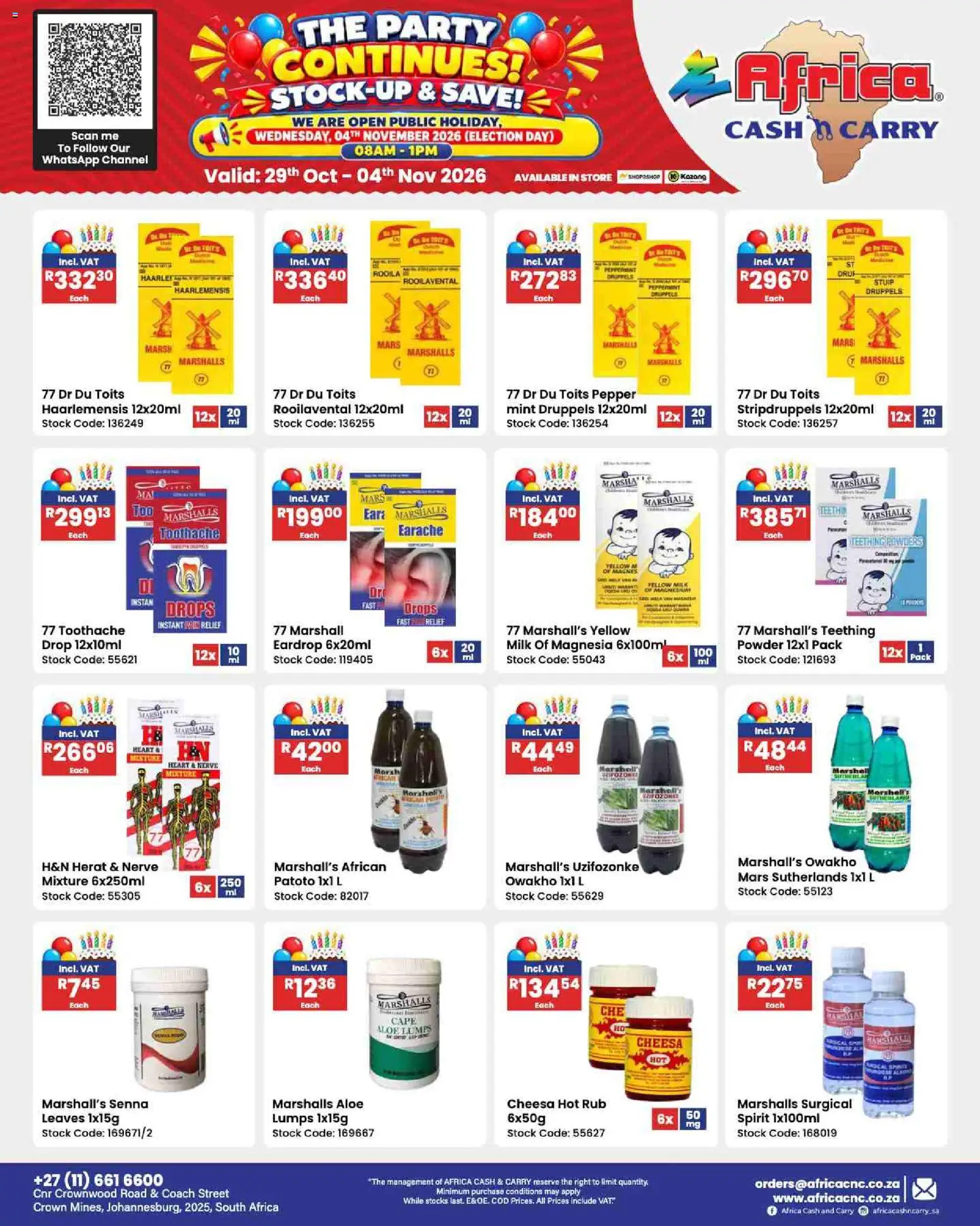 New Africa Cash & Carry catalogue – valid from 29/10/2026 | Page: 107