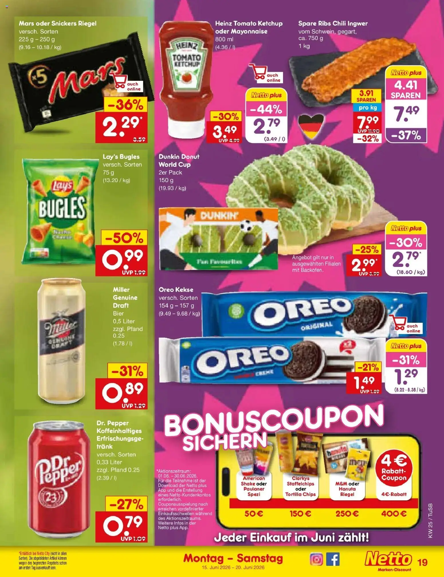Netto Marken-Discount Prospekt Lahr-Langenwinkel – gültig ab 14.06.2026 | Seite: 23 | Produkte: Bier, Spare ribs, Mayonnaise, Chips
