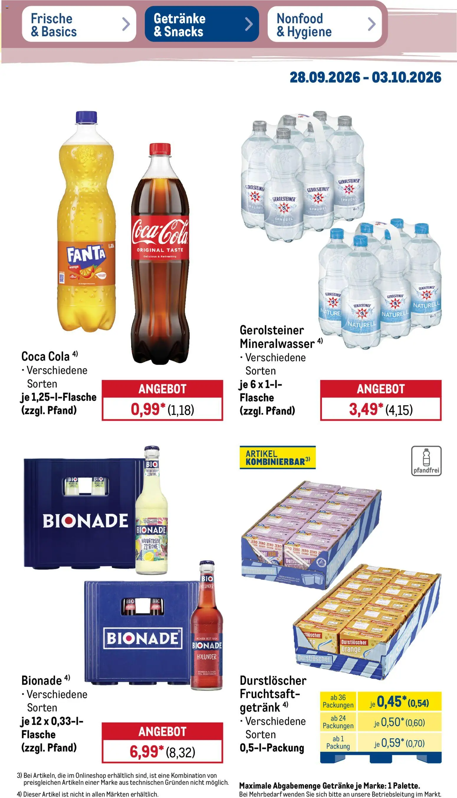 Metro Prospekt – gültig ab 28.09.2026 | Seite: 25 | Produkte: Coca cola, Cola, Zucker, Limette