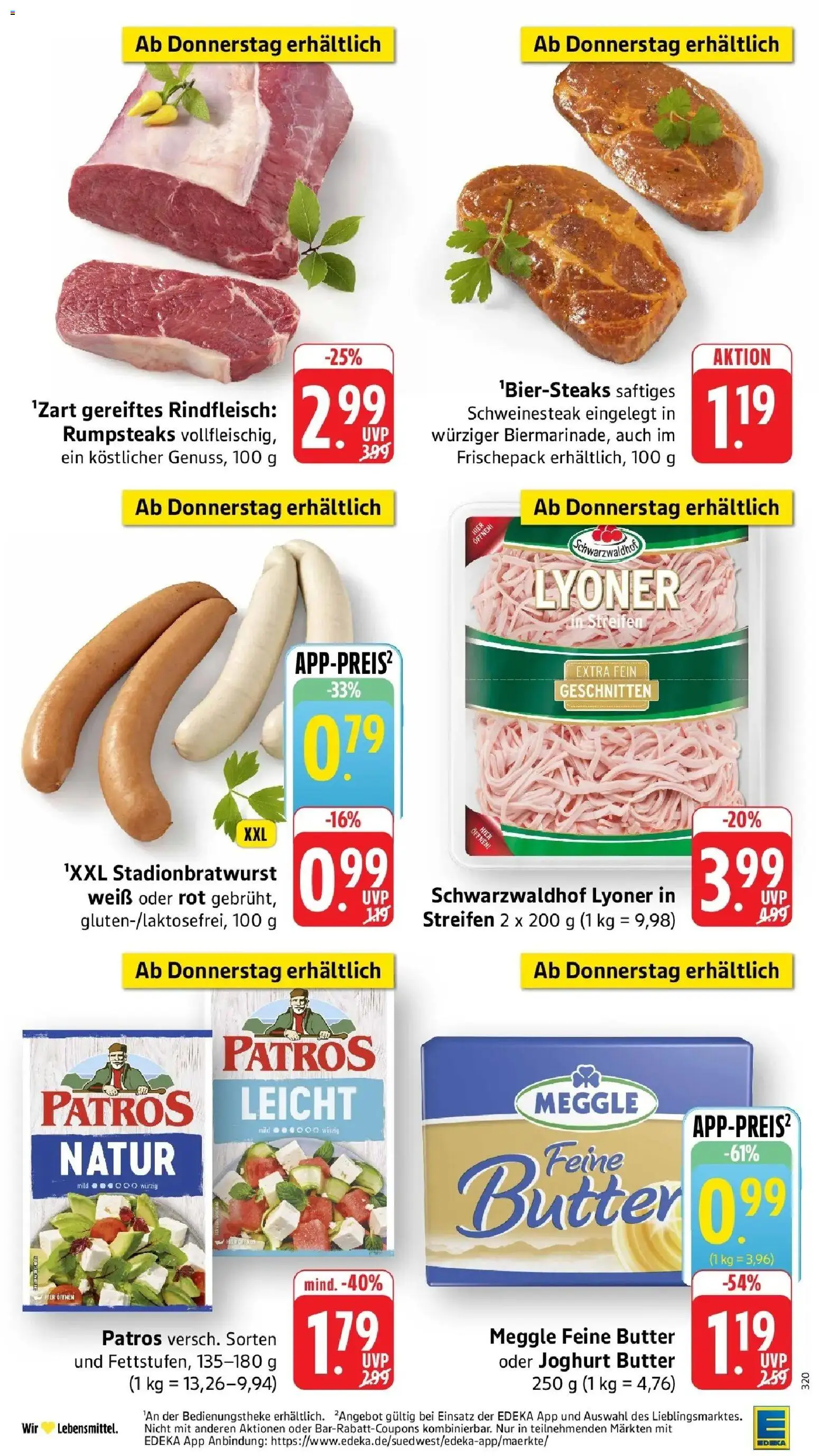 Edeka Prospekt Offenbach (ab 10.08.2026) » Angebote Online | Seite: 42 | Produkte: Butter, Joghurt, Patros, Rindfleisch
