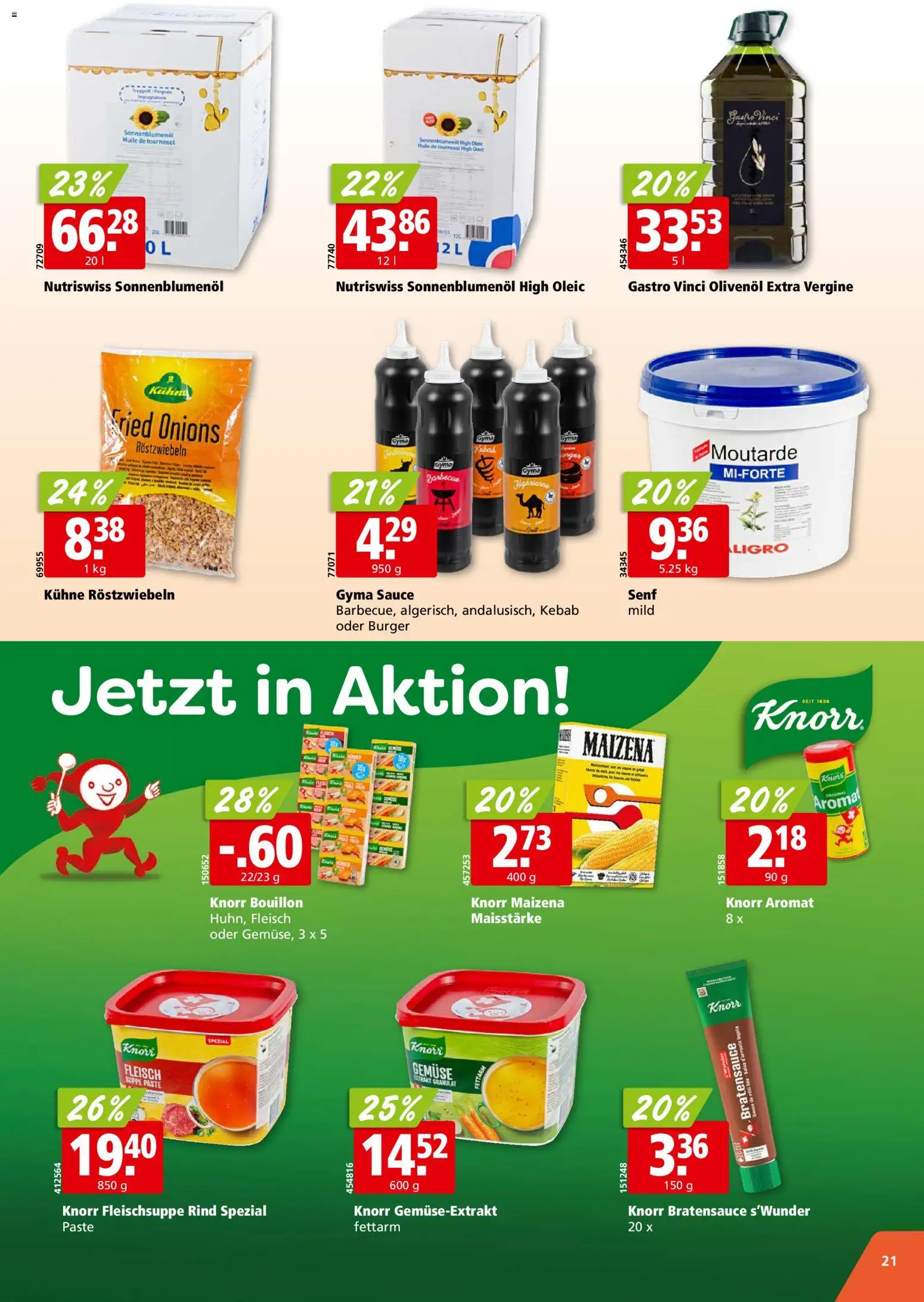 Aligro aktionen Chavannes, Matran, Genf, Sitten – gültig ab 21.09.2026 | Seite: 21 | Produkte: Burger, Gemüse