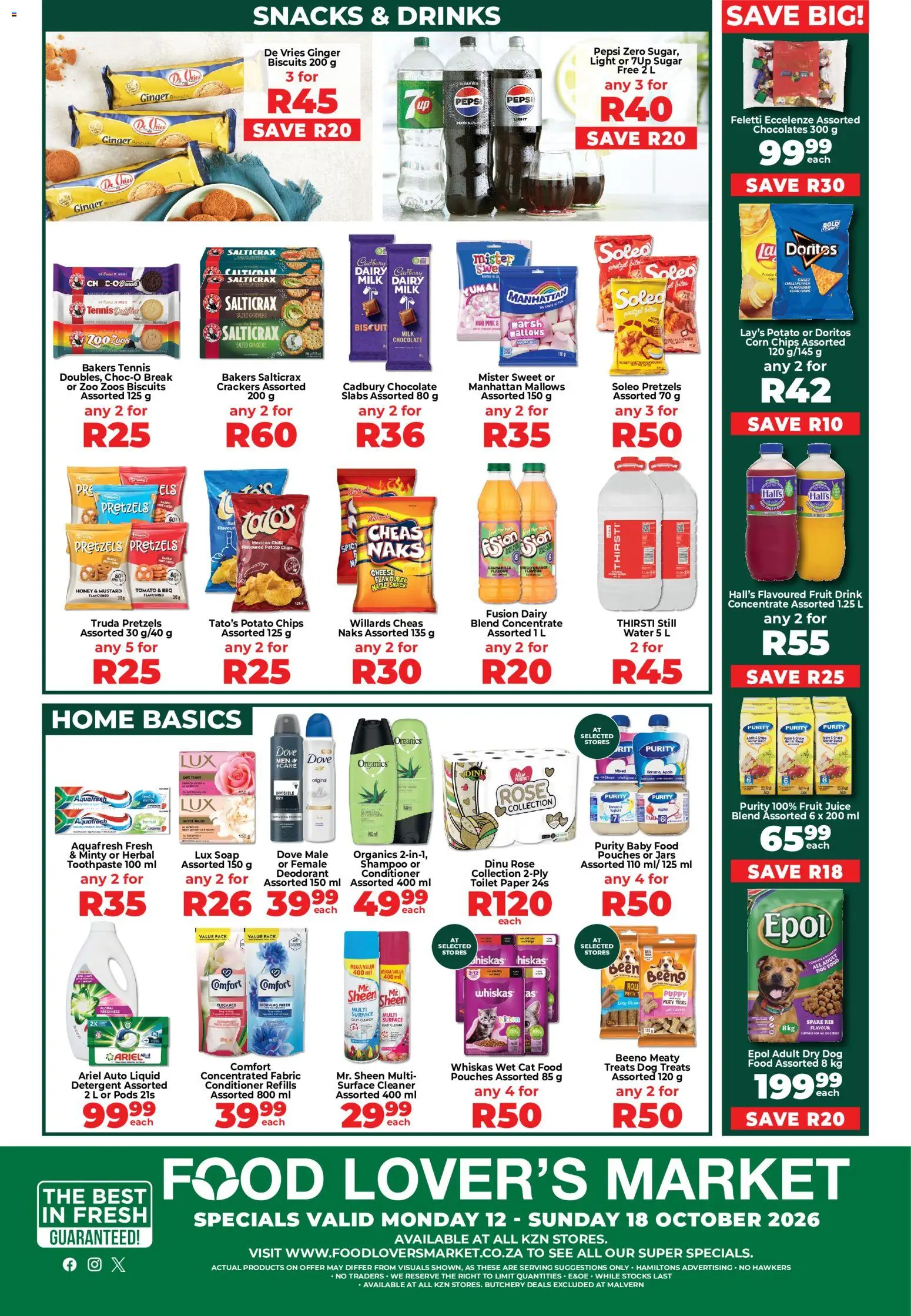 New Food Lover's Market catalogue – valid from 12/10/2026 | Page: 8 | Products: Corn, Water, Sugar, Chilli