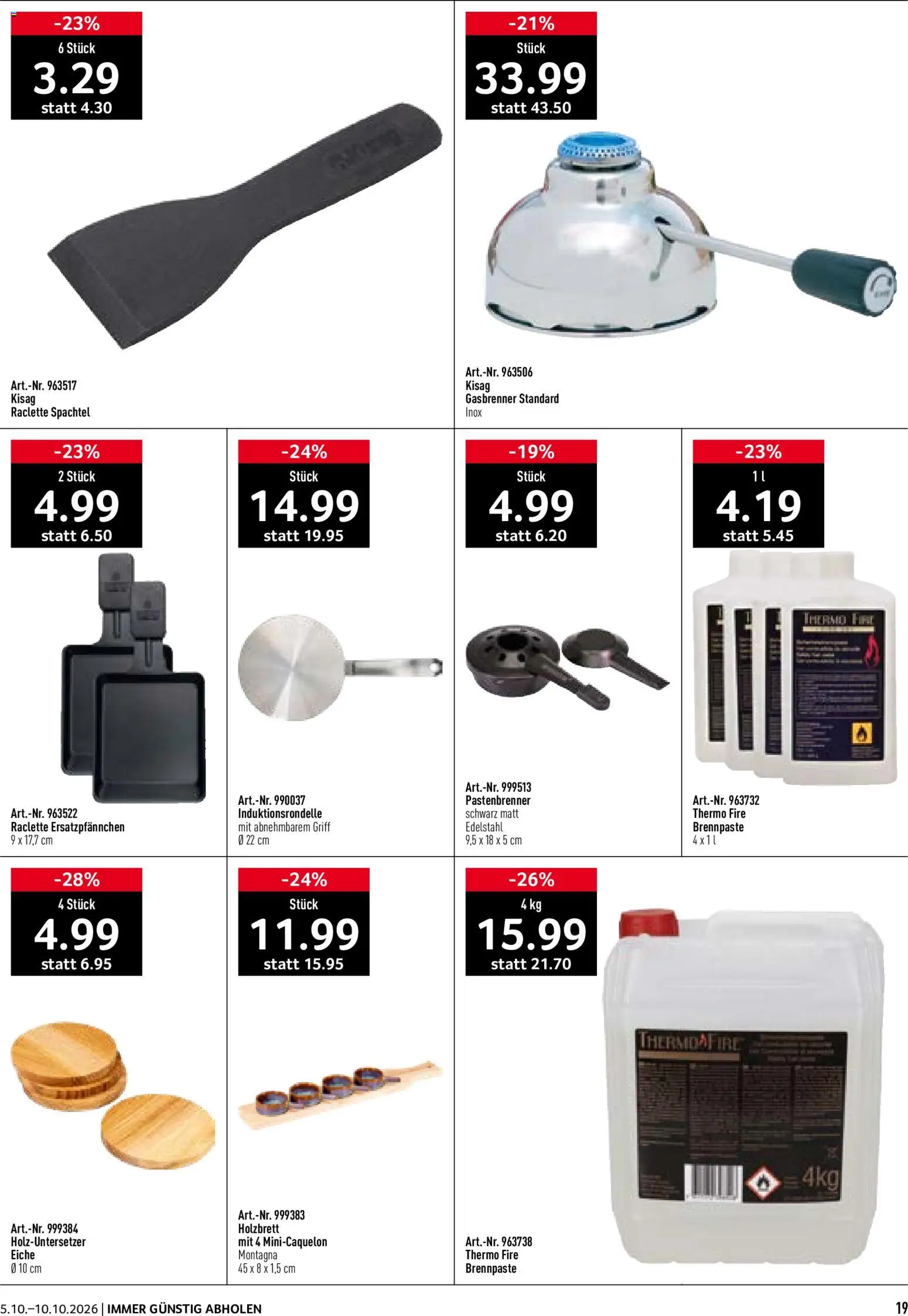Prodega aktionen Fondue/Raclette – gültig ab 05.10.2026 | Seite: 19 | Produkte: Raclette