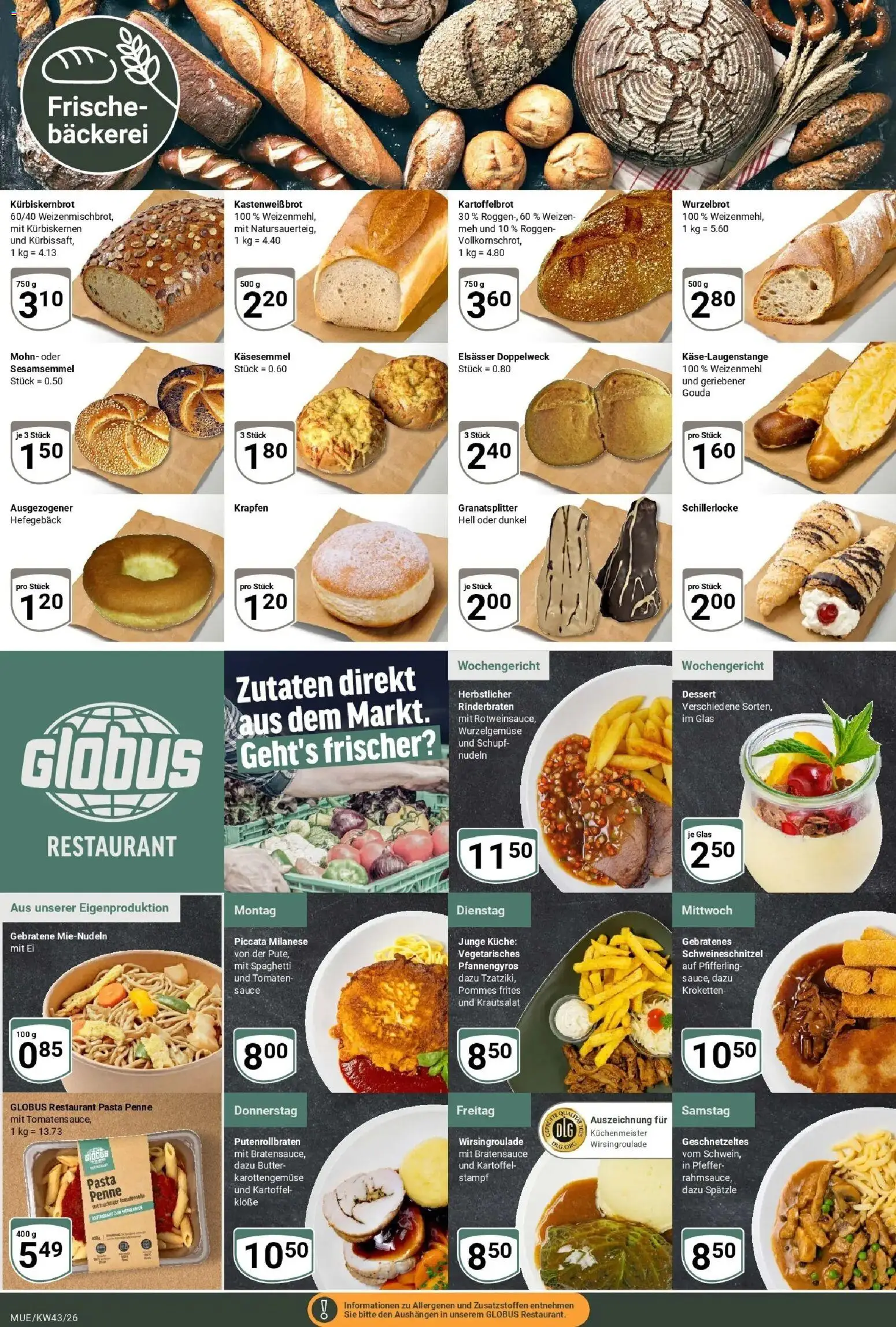 Globus Prospekt Mühldorf (ab 19.10.2026) » Angebote online | Seite: 6 | Produkte: Spaghetti, Gouda, Pommes, Nudeln