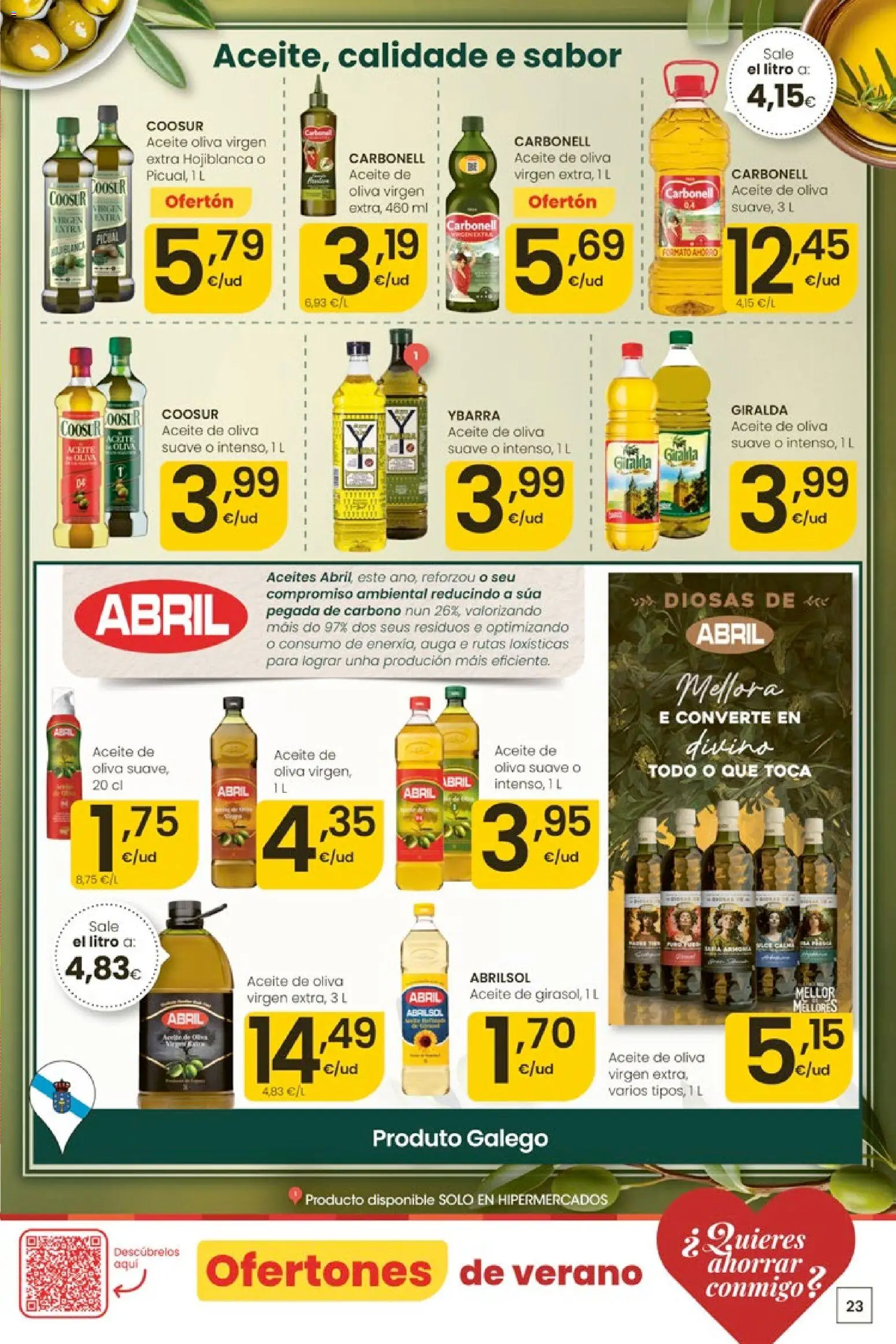 Eroski Ofertóns de verán │ válido desde el 28.05.2026 | Página: 23 | Productos: Aceite, Aceite de oliva